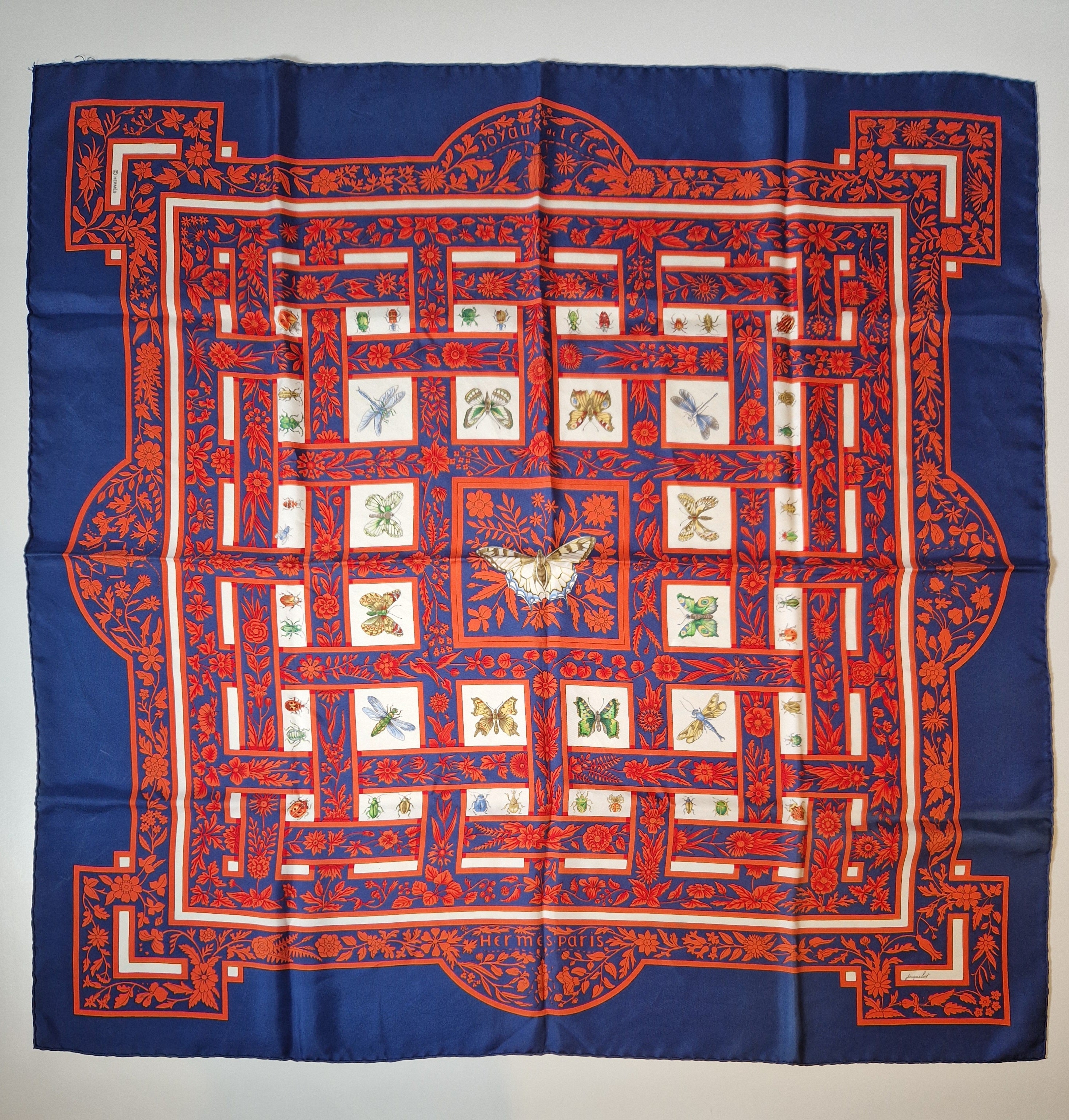 Hermés scarf carre 90 "Joyaux de l'été"