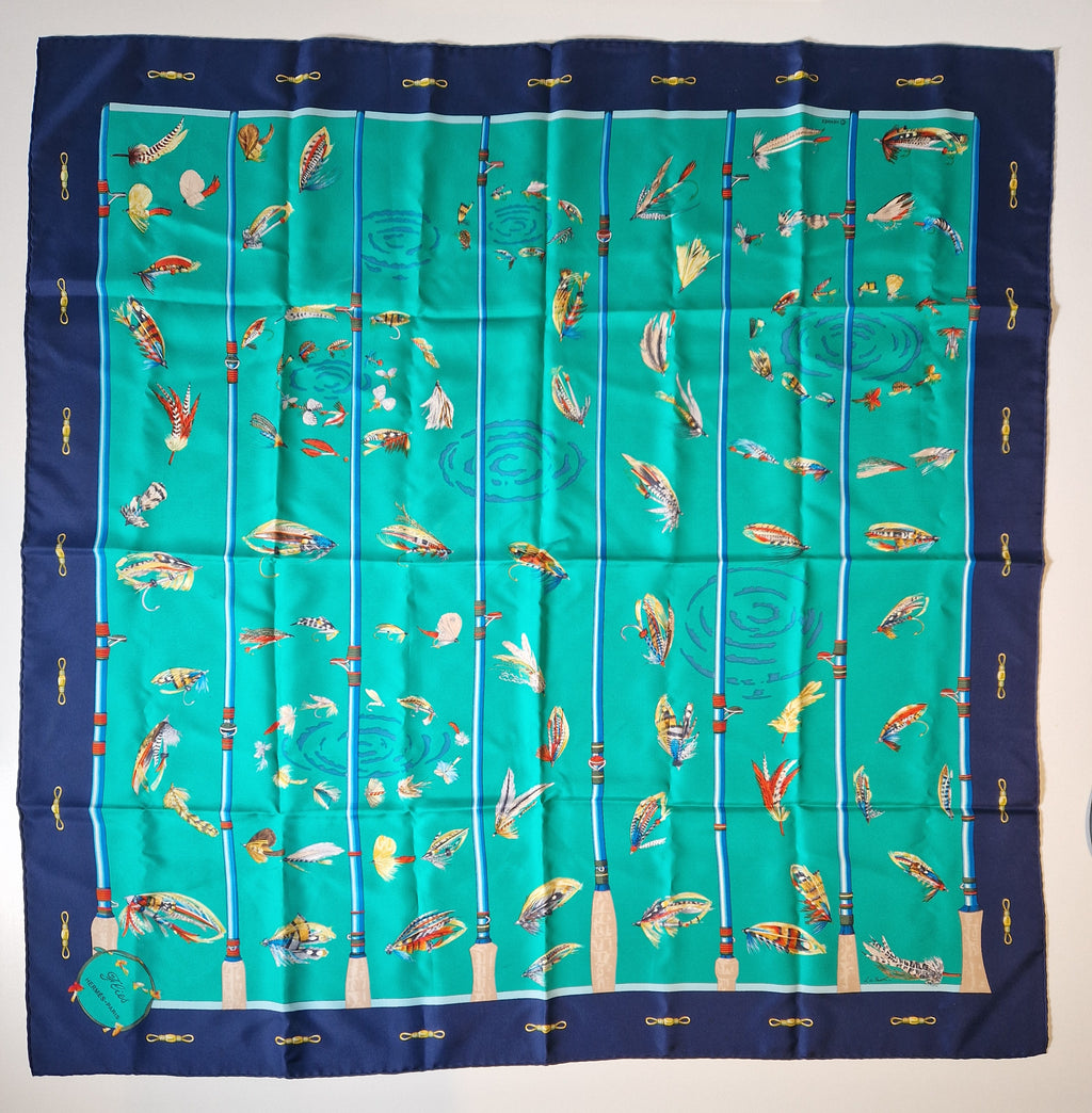 Hermés Scarf carre 90 "Flies"