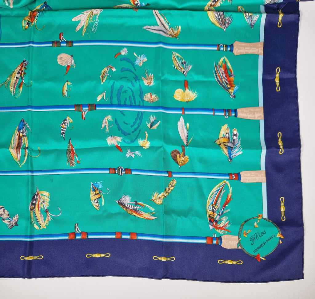 Hermés Scarf carre 90 "Flies"