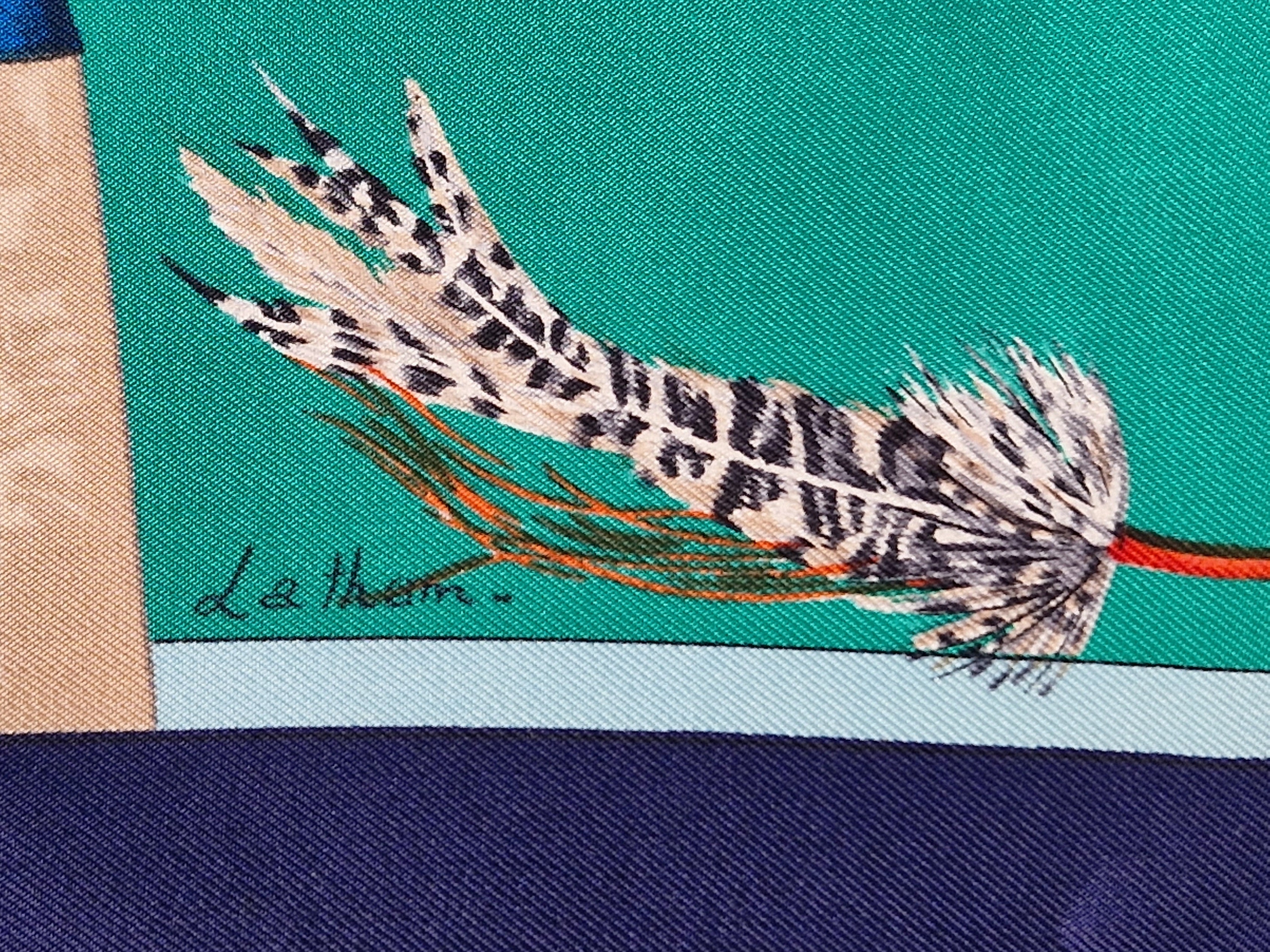 Hermés Scarf carre 90 "Flies"