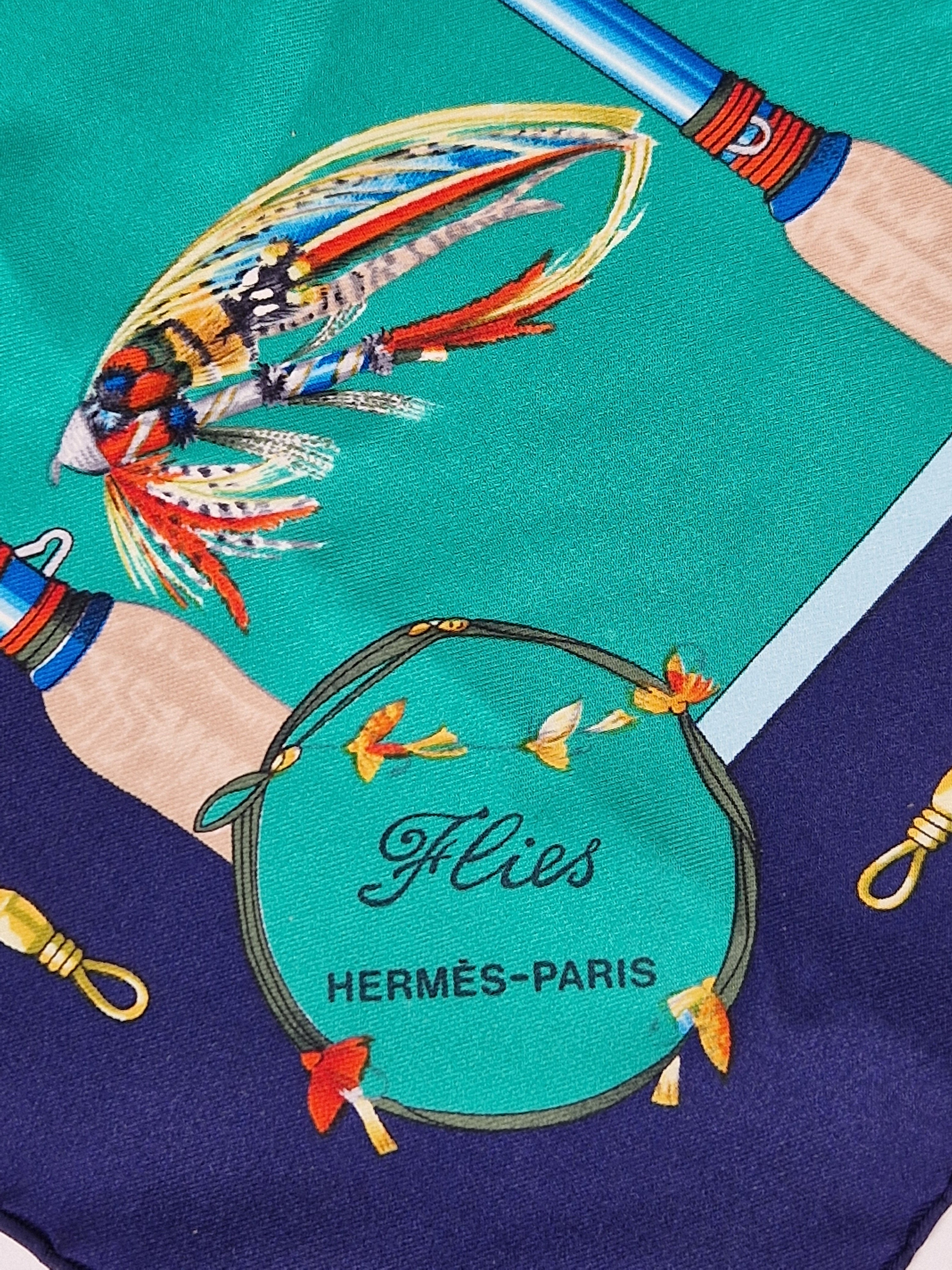 Hermés Scarf carre 90 "Flies"