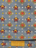 Hermés silk tie light blue with flowers 7904 MA
