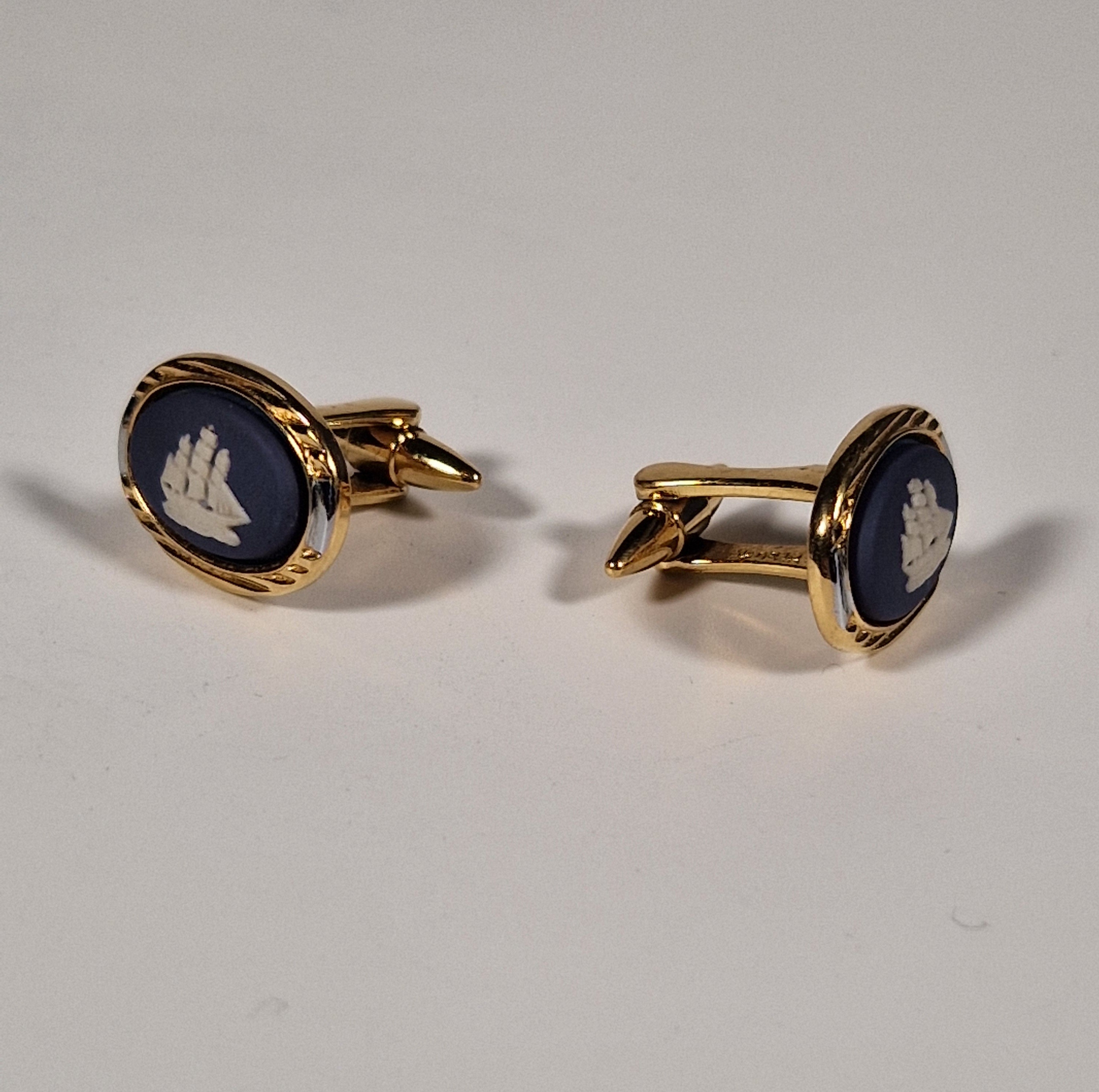 A pair of cufflinks from Wedgewood