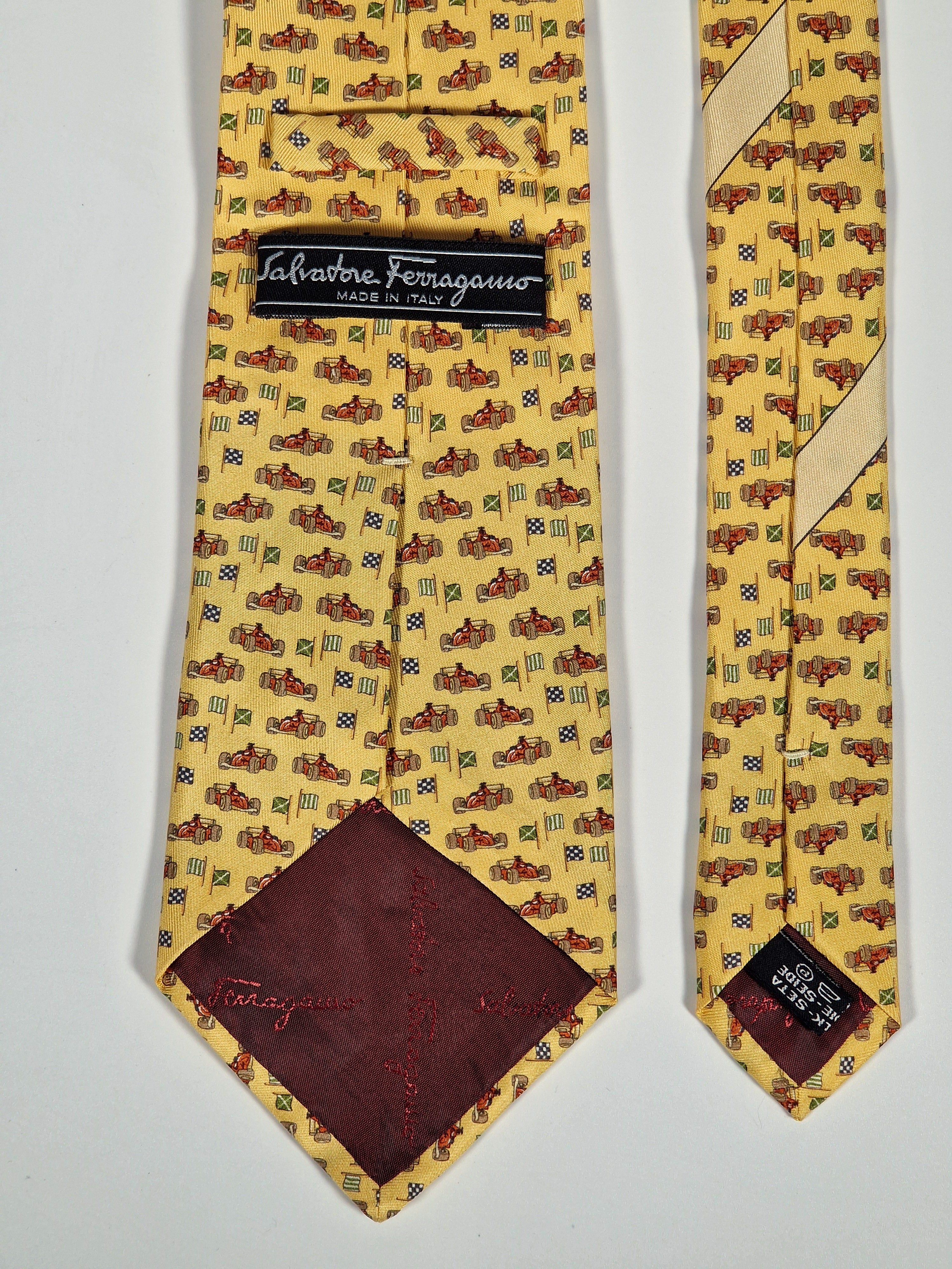 Salvatore Ferragamo tie "Formula cars"
