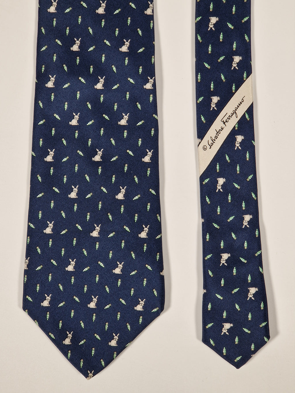 Salvatore Ferragamo tie with eastern bunnies