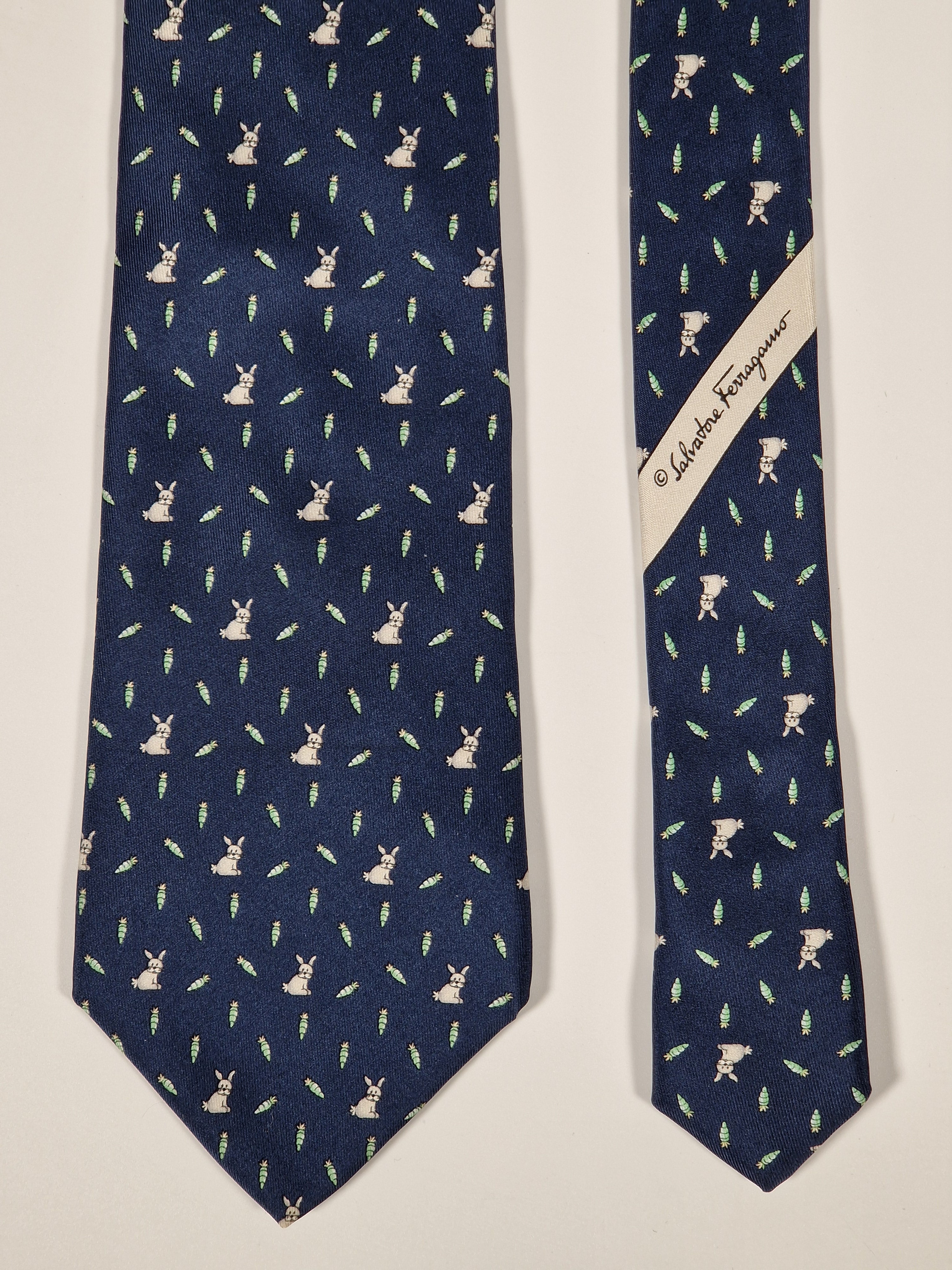 Salvatore Ferragamo tie with eastern bunnies