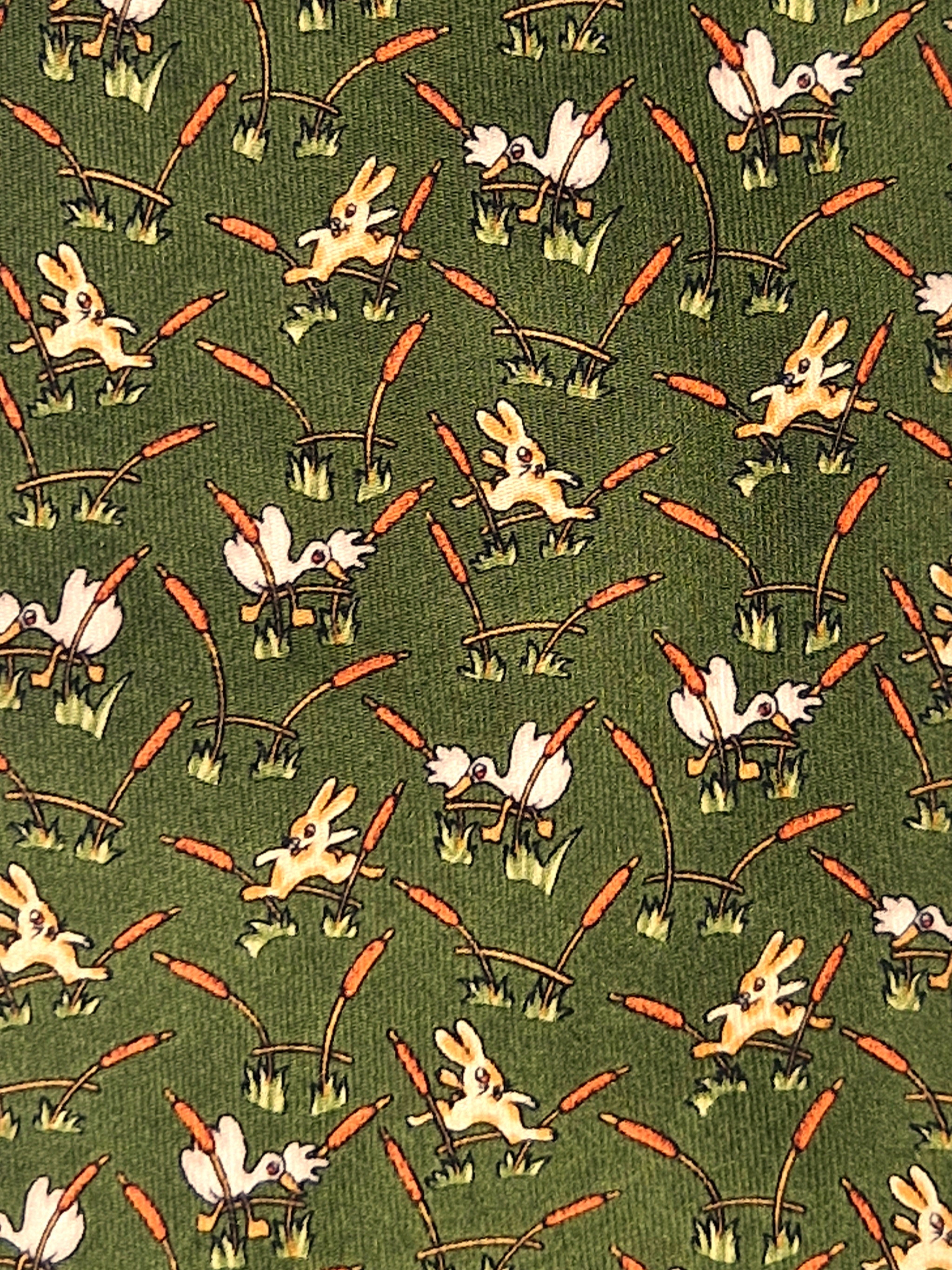 Salvatore Ferragamo tie with eastern bunnies