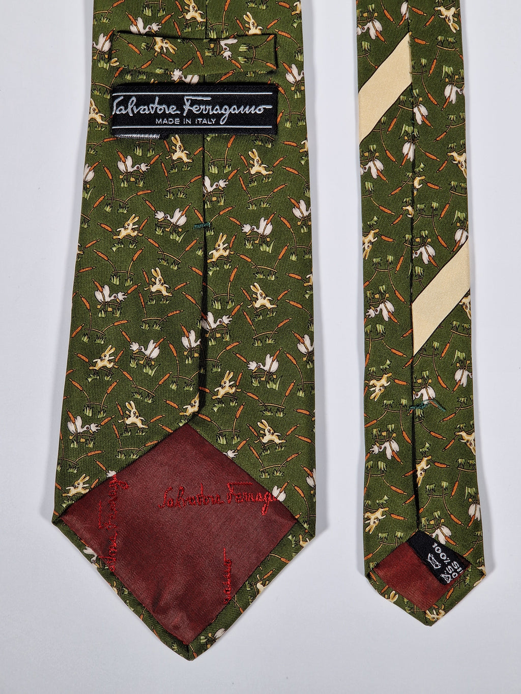 Salvatore Ferragamo tie with eastern bunnies