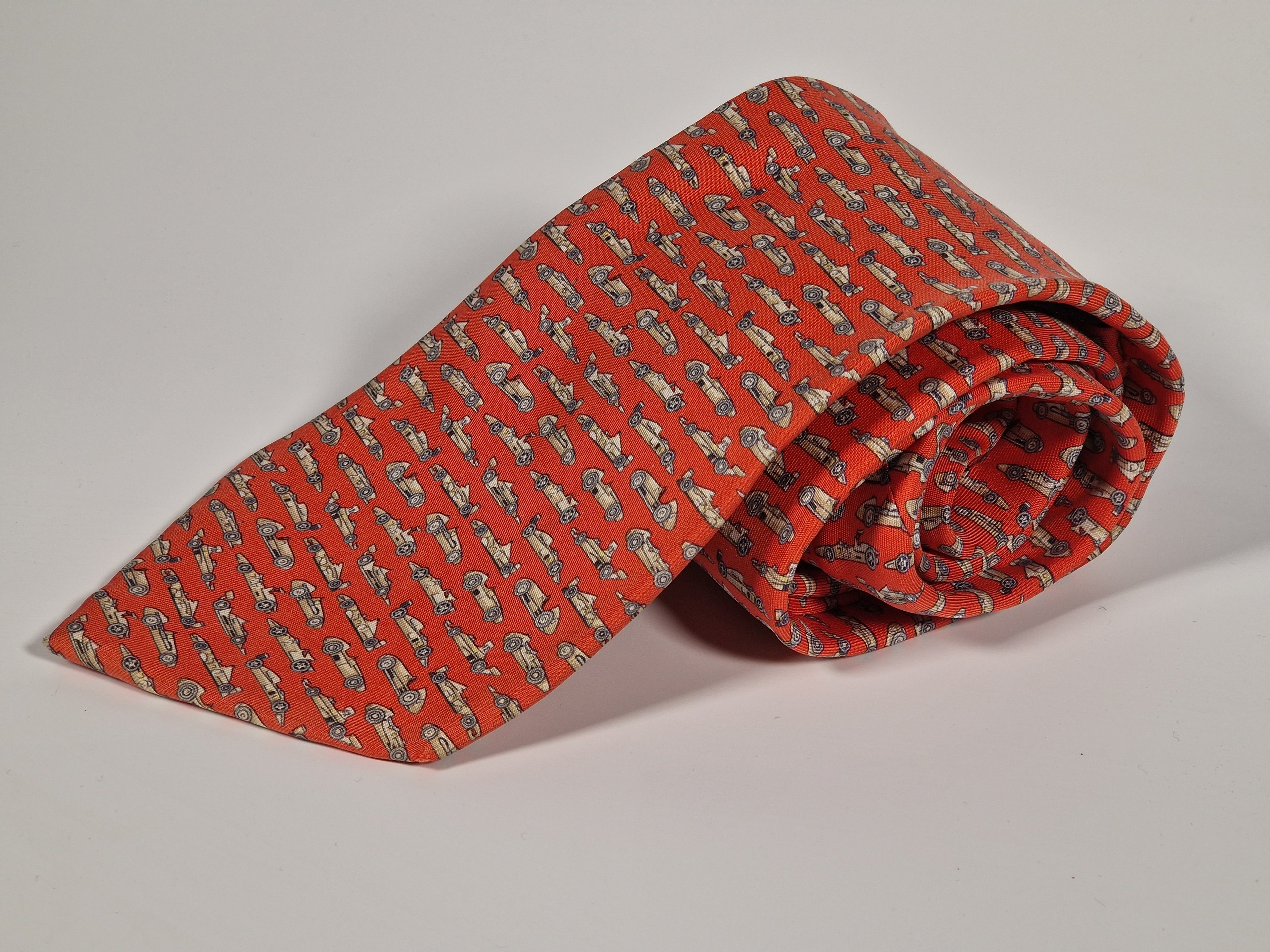 Salvatore Ferragamo "Formula cars" tie