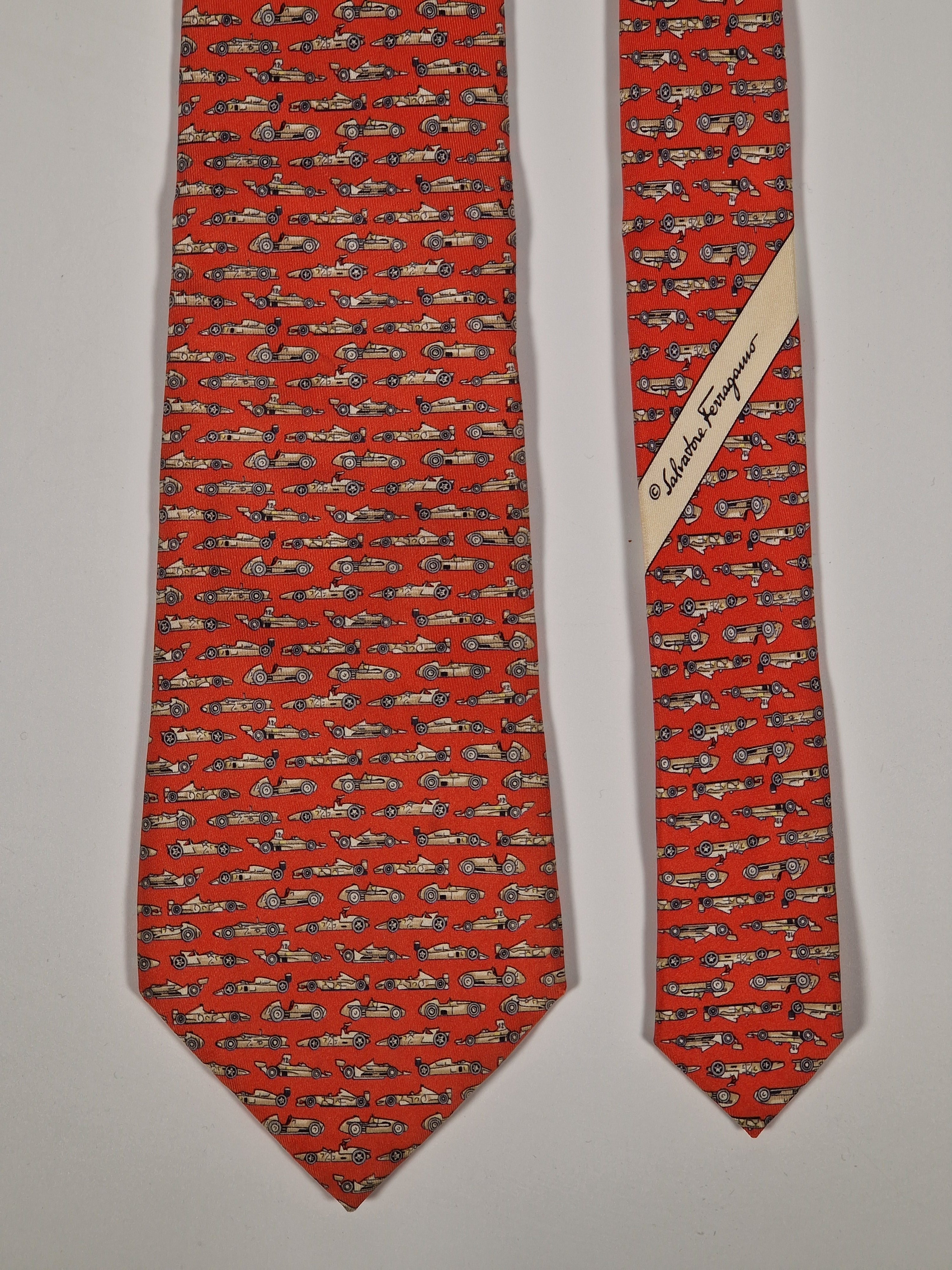 Salvatore Ferragamo "Formula cars" tie