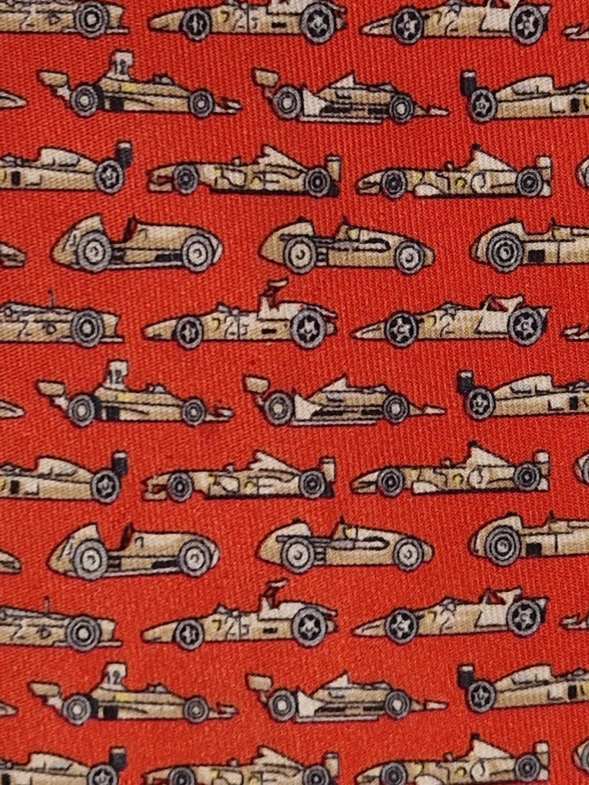 Salvatore Ferragamo "Formula cars" tie