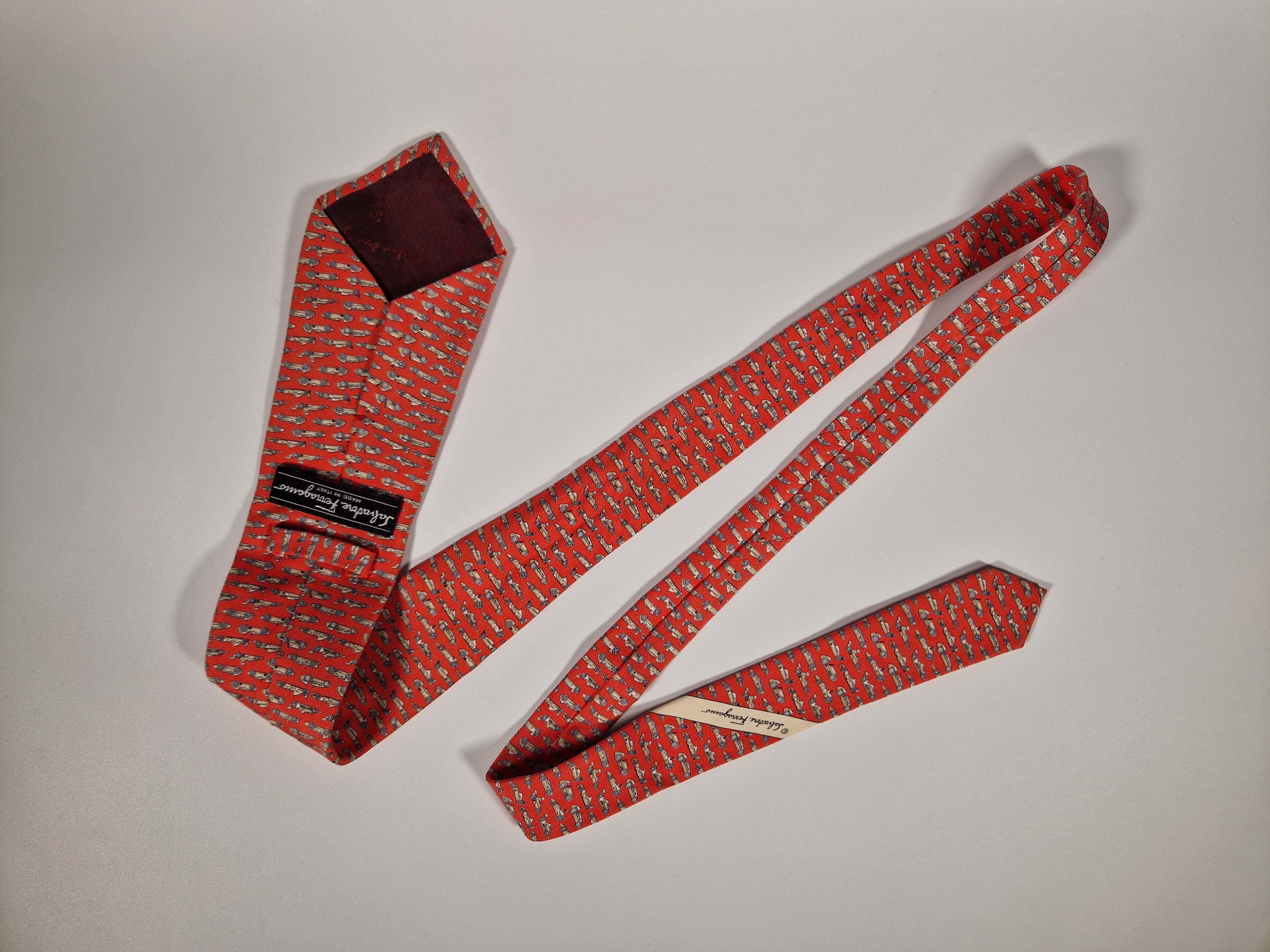 Salvatore Ferragamo "Formula cars" tie