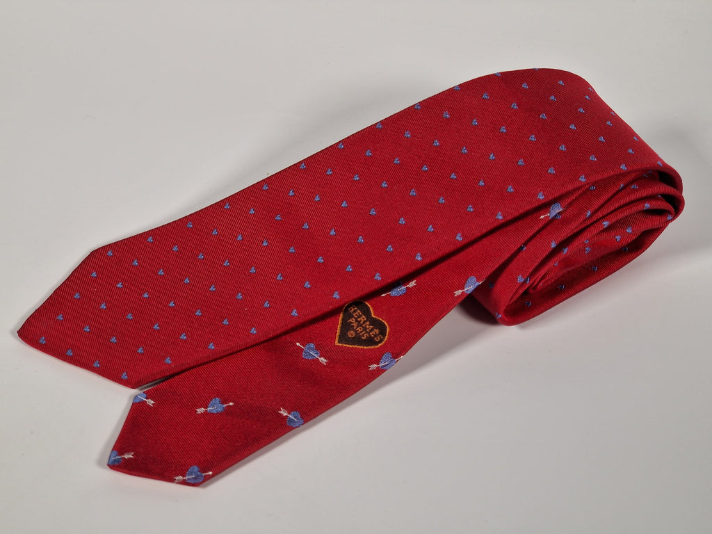 Hermes 339316 T Tie "Heart and arrow"
