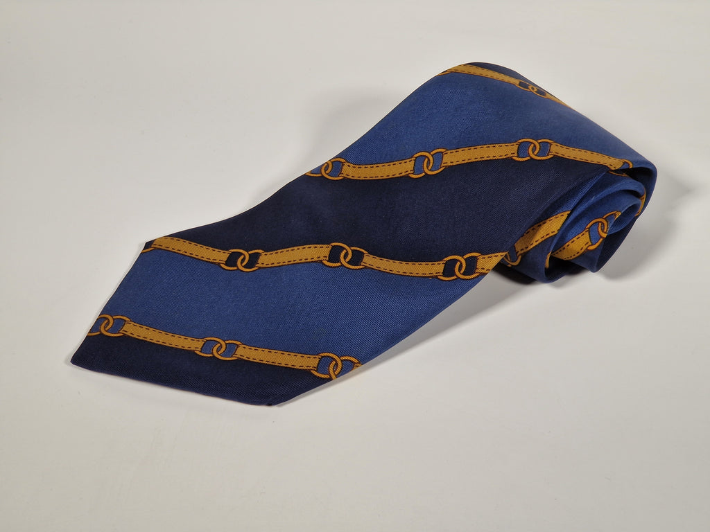 Hermés 152 TA Tie, Hermés wide vintage tie.