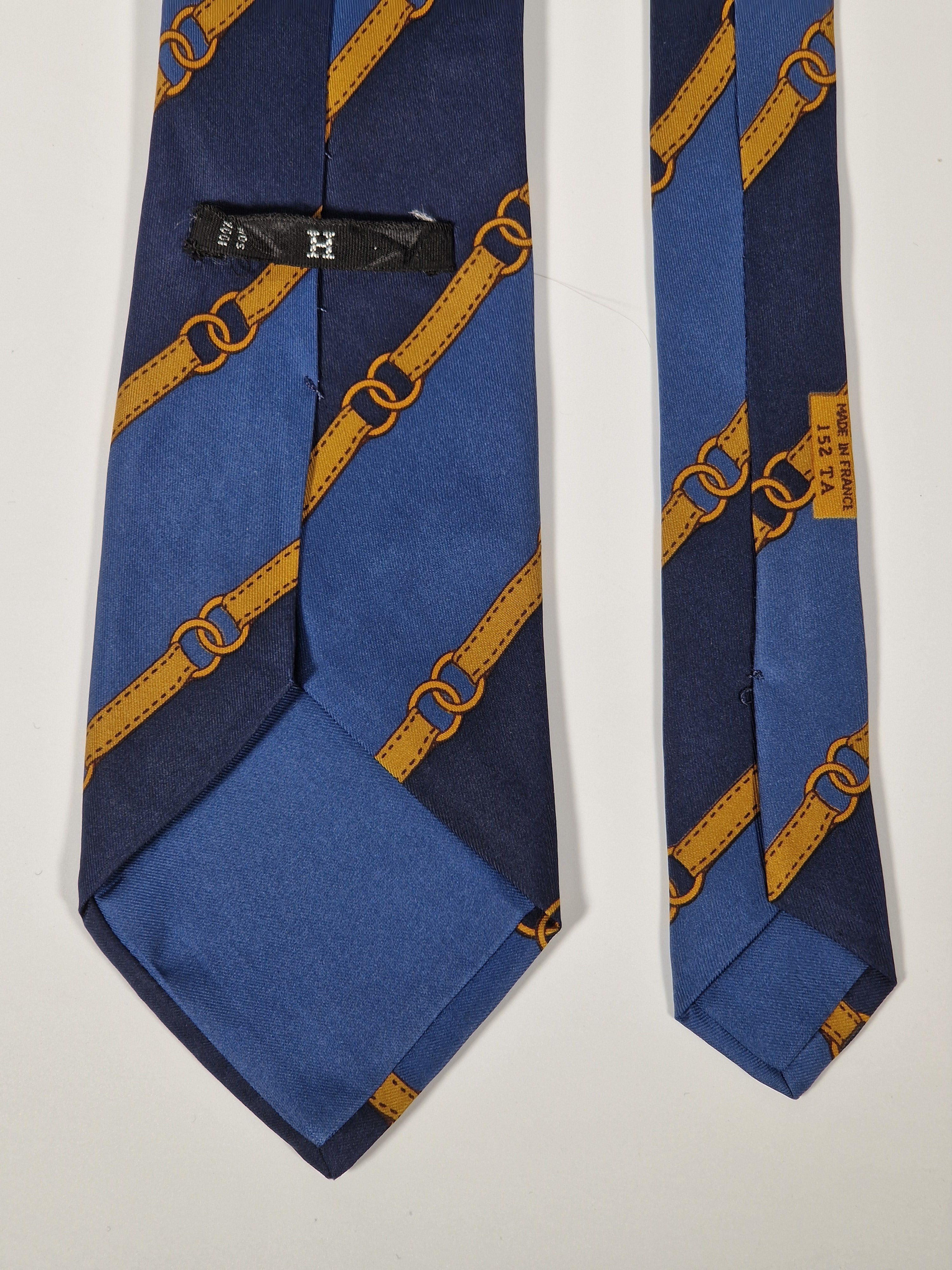 Hermés 152 TA Tie, Hermés wide vintage tie.