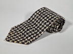 Hermés wide vintage silk tie black and white 437 PA