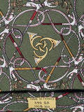Hermés wide vintage silk tie green 596 SA