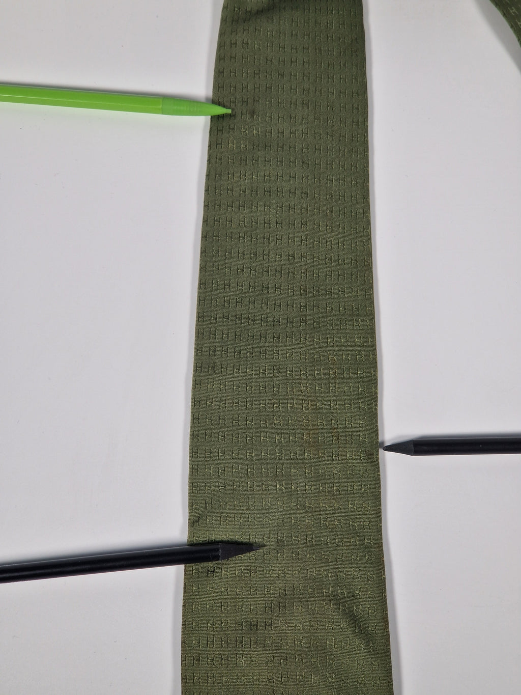 Hermés Green Faconnee H Tie