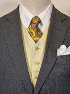 A Hermés vest with a linen front