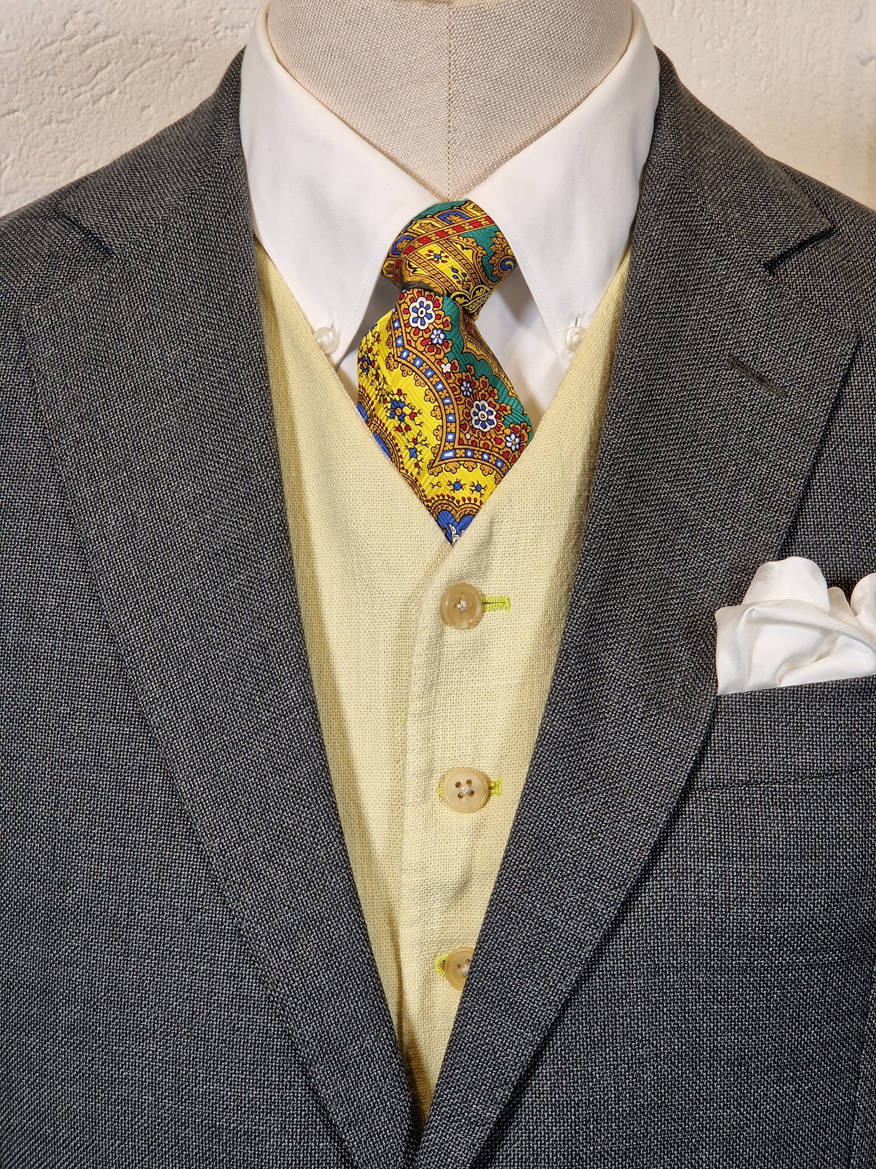 A Hermés vest with a linen front