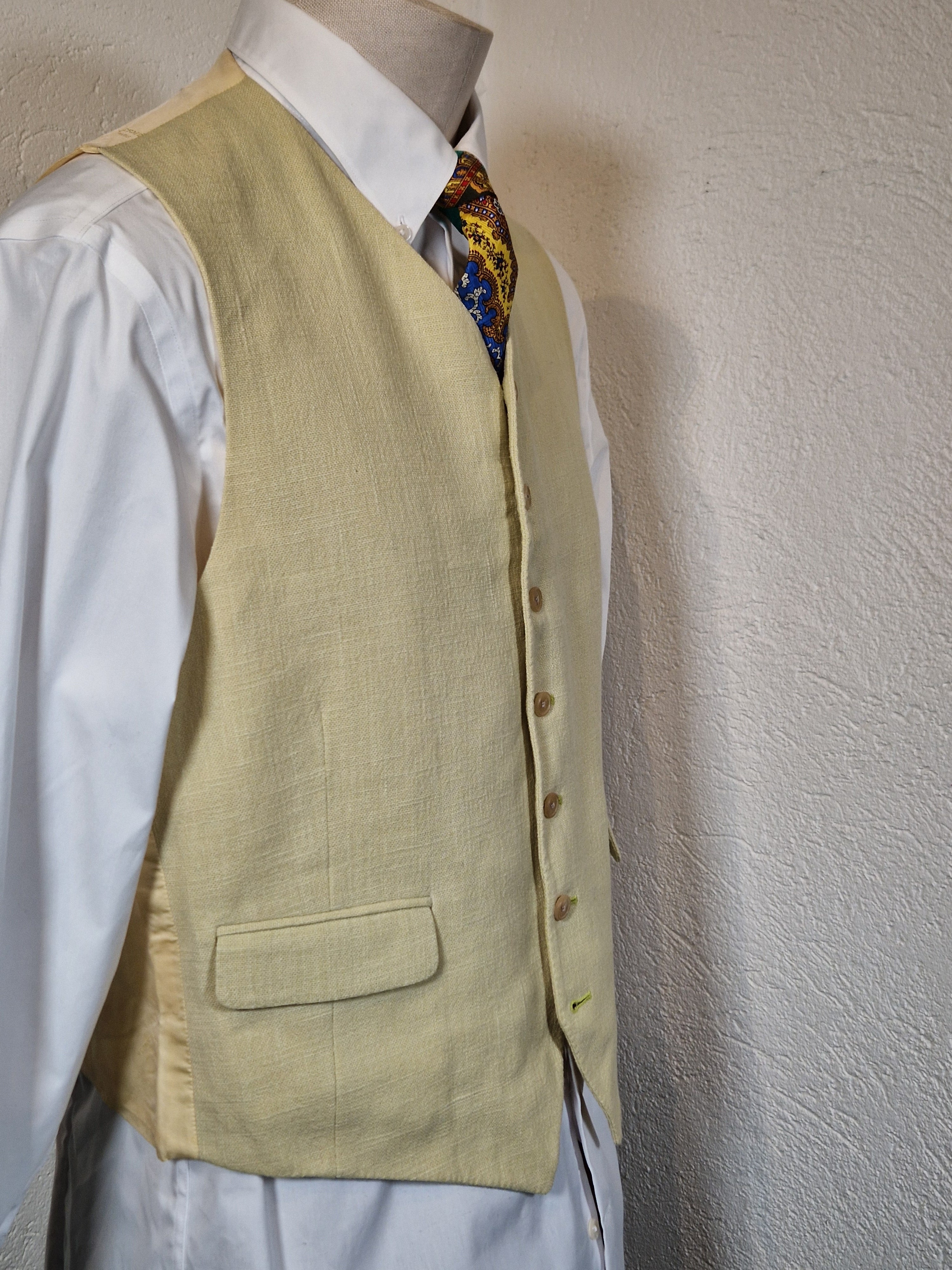 A Hermés vest with a linen front