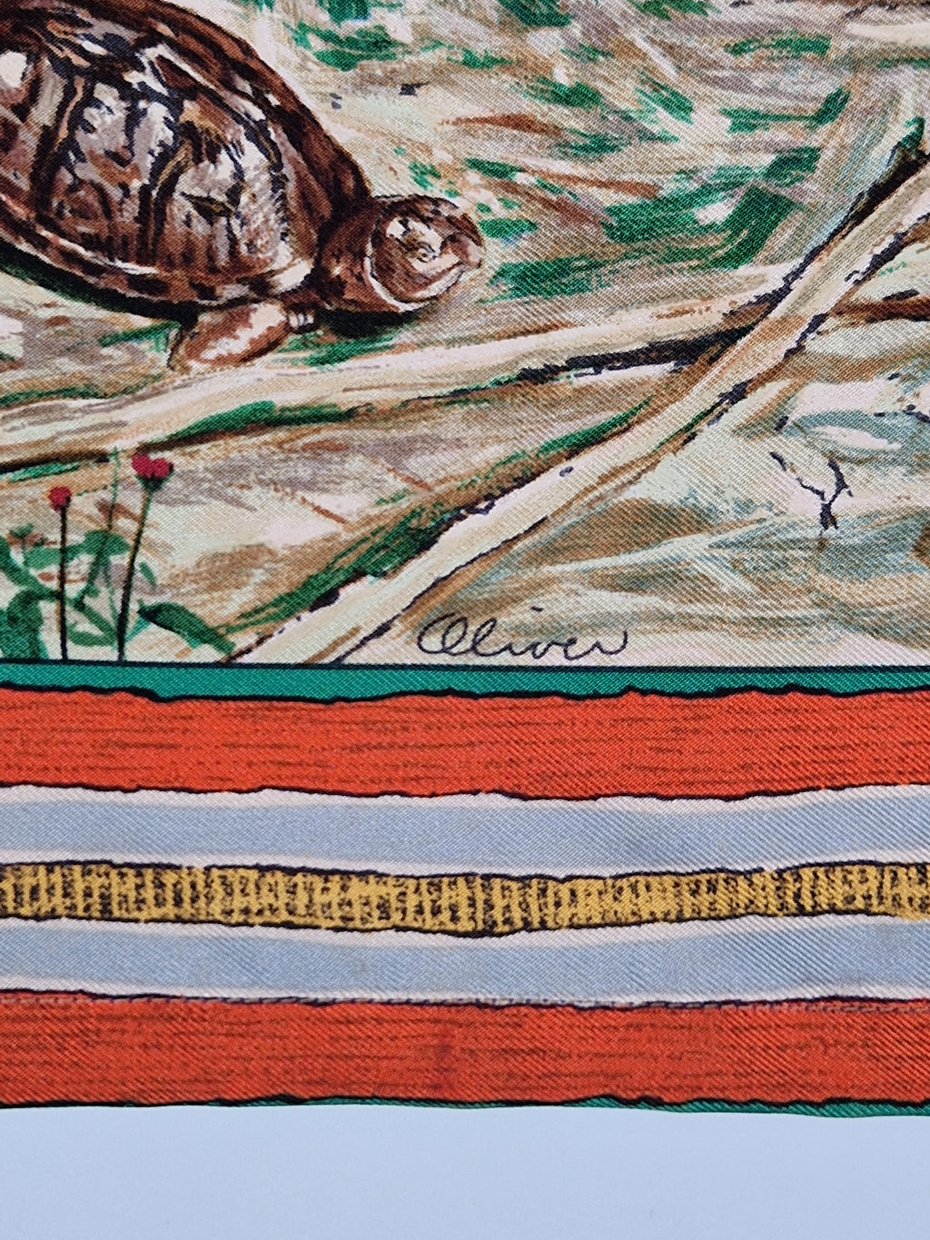 A rare Hermes shirt "Les Cheyennes" by Oliver Kermit