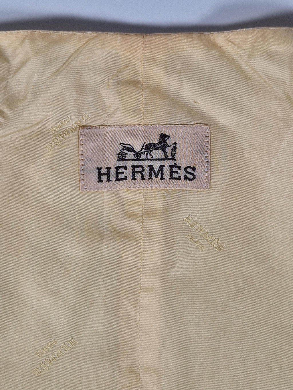 A Hermés vest with a linen front
