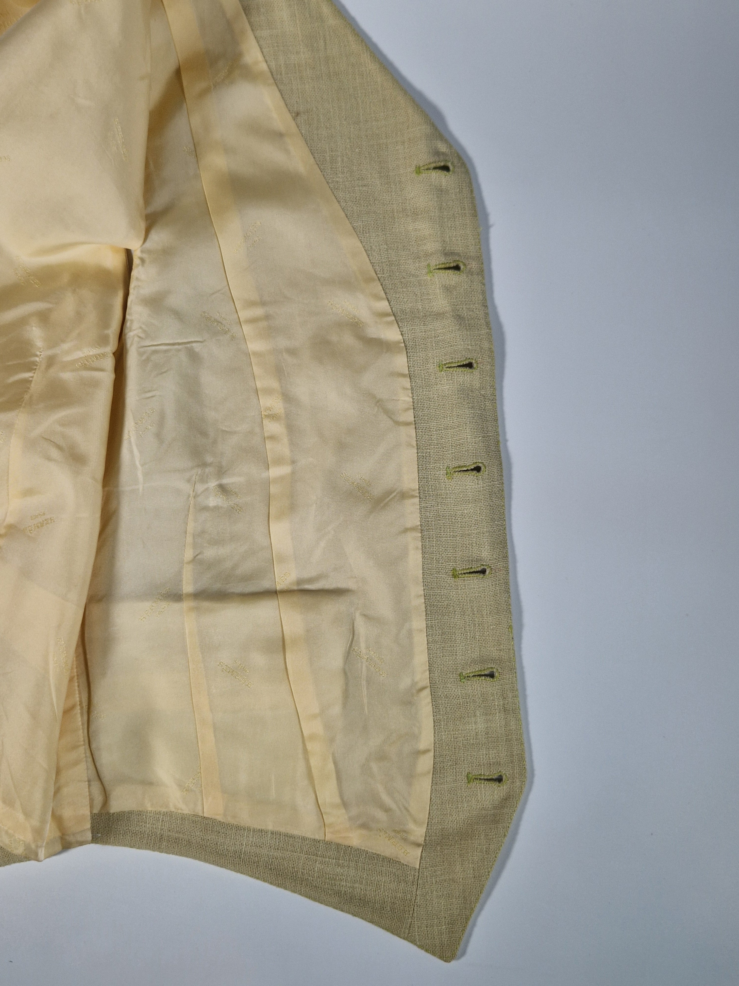 A Hermés vest with a linen front