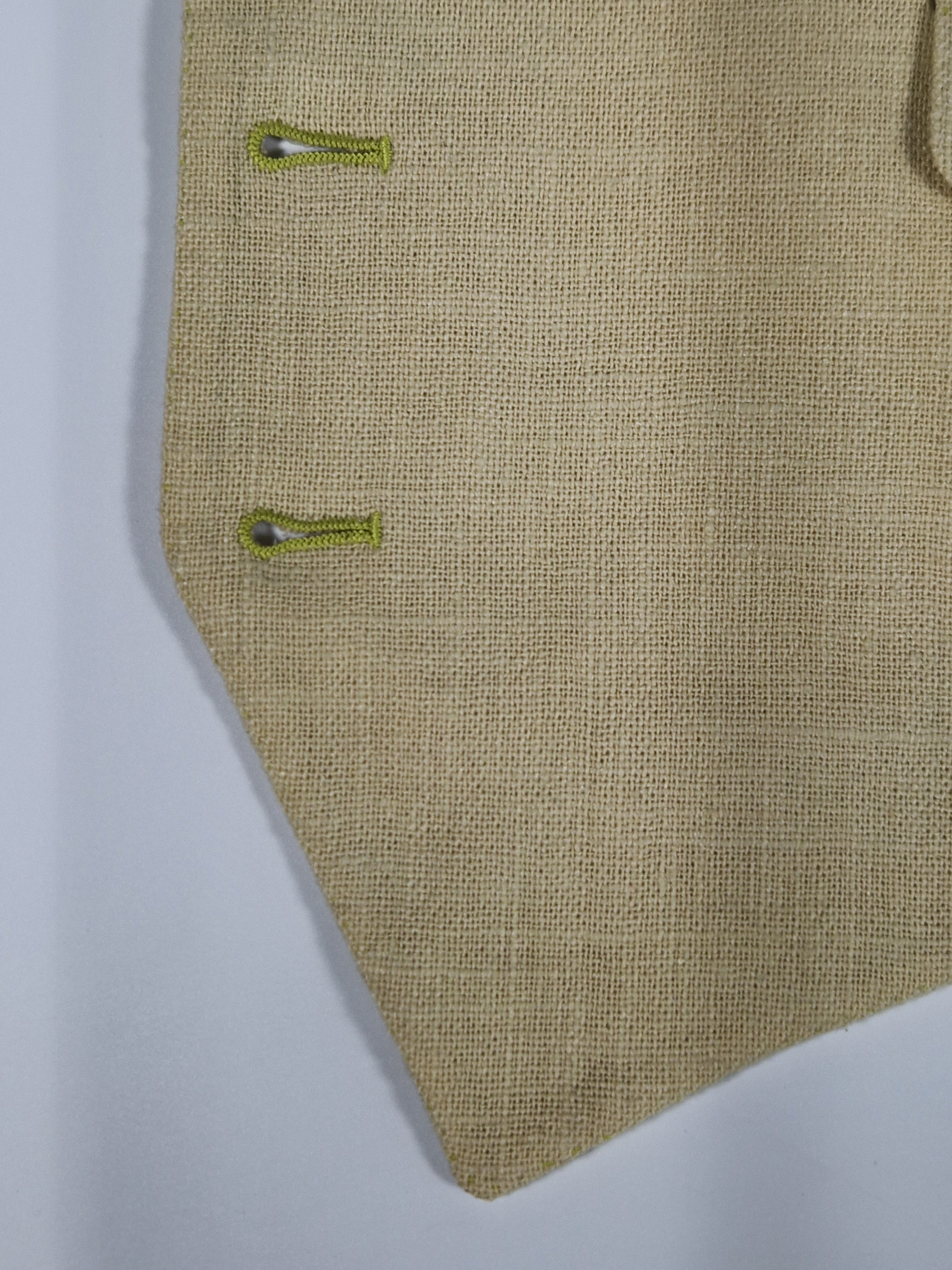 A Hermés vest with a linen front