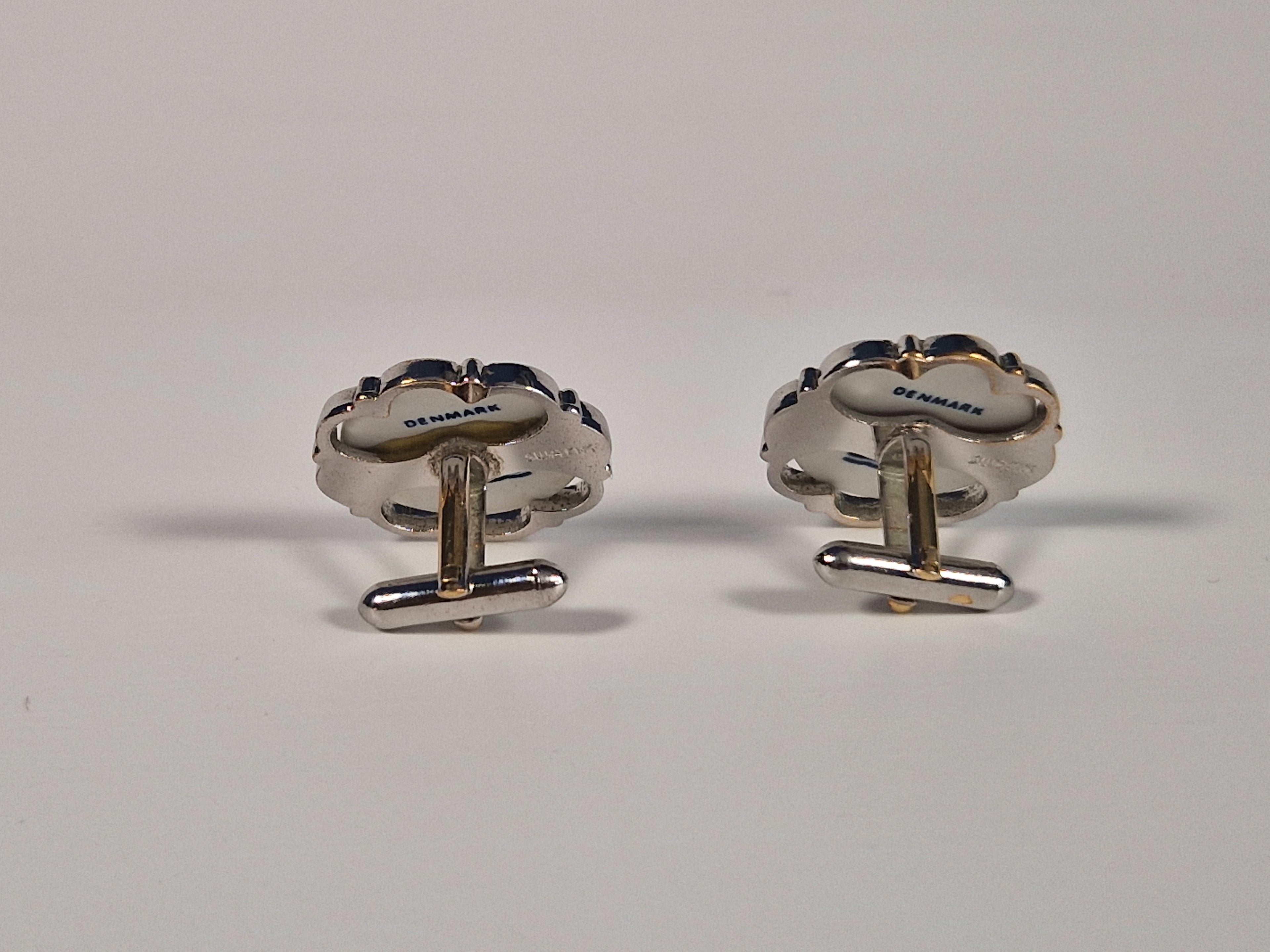 A pair of cufflinks from Royal Copenhagen x Swank