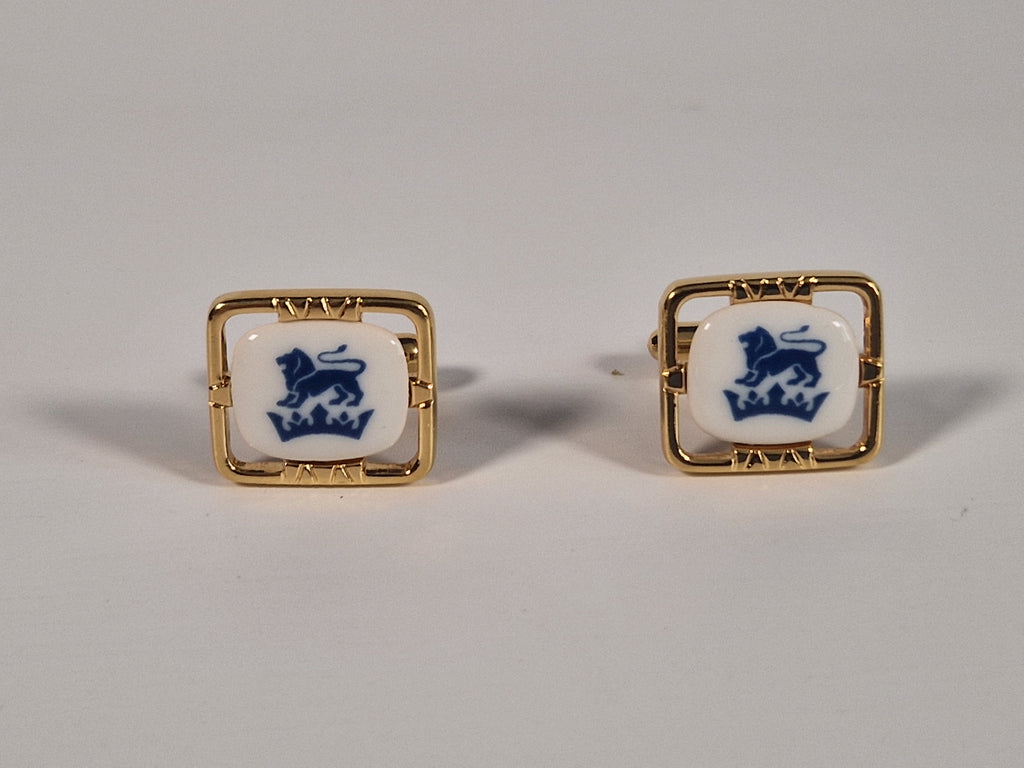A pair of cufflinks from Royal Copenhagen x Swank