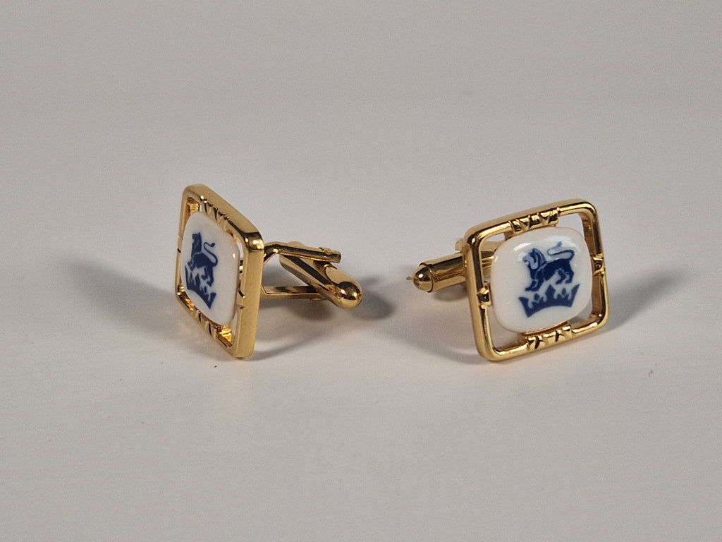 A pair of cufflinks from Royal Copenhagen x Swank