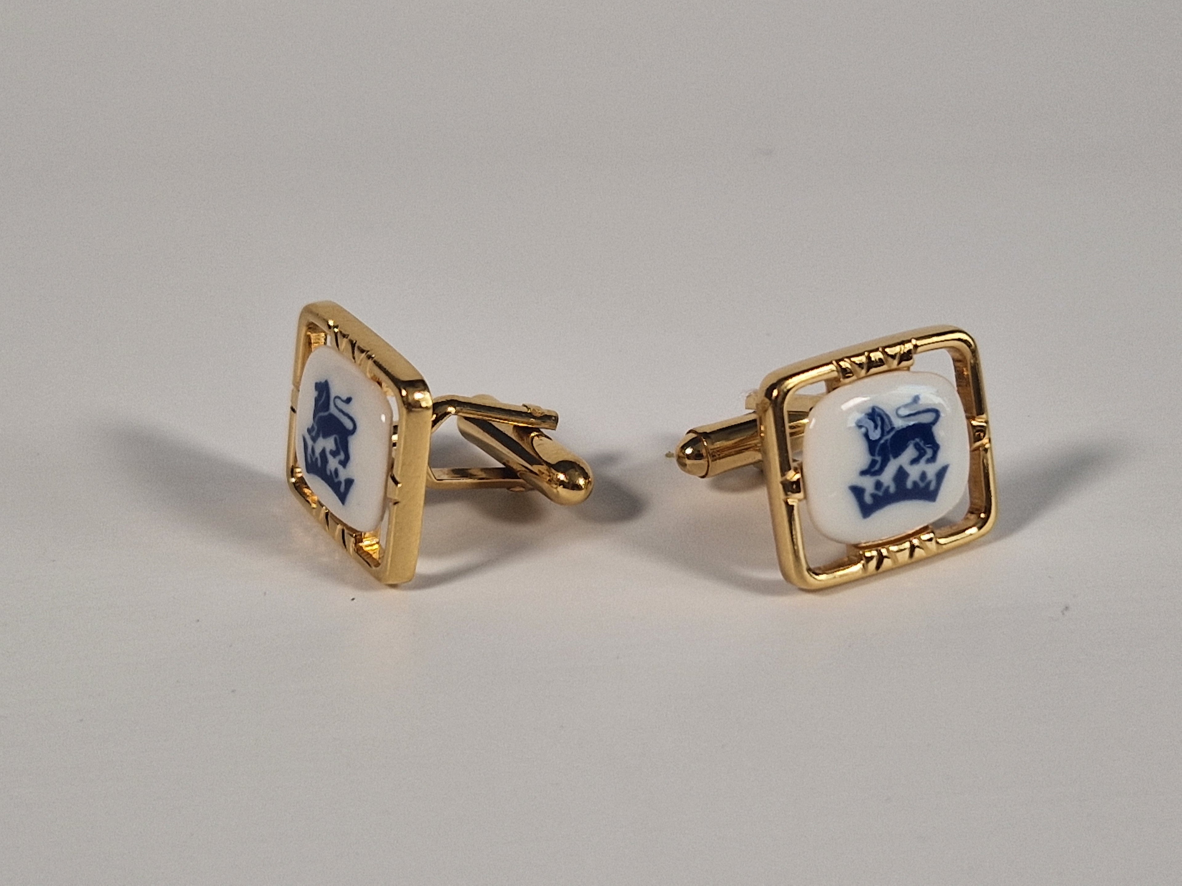 A pair of cufflinks from Royal Copenhagen x Swank
