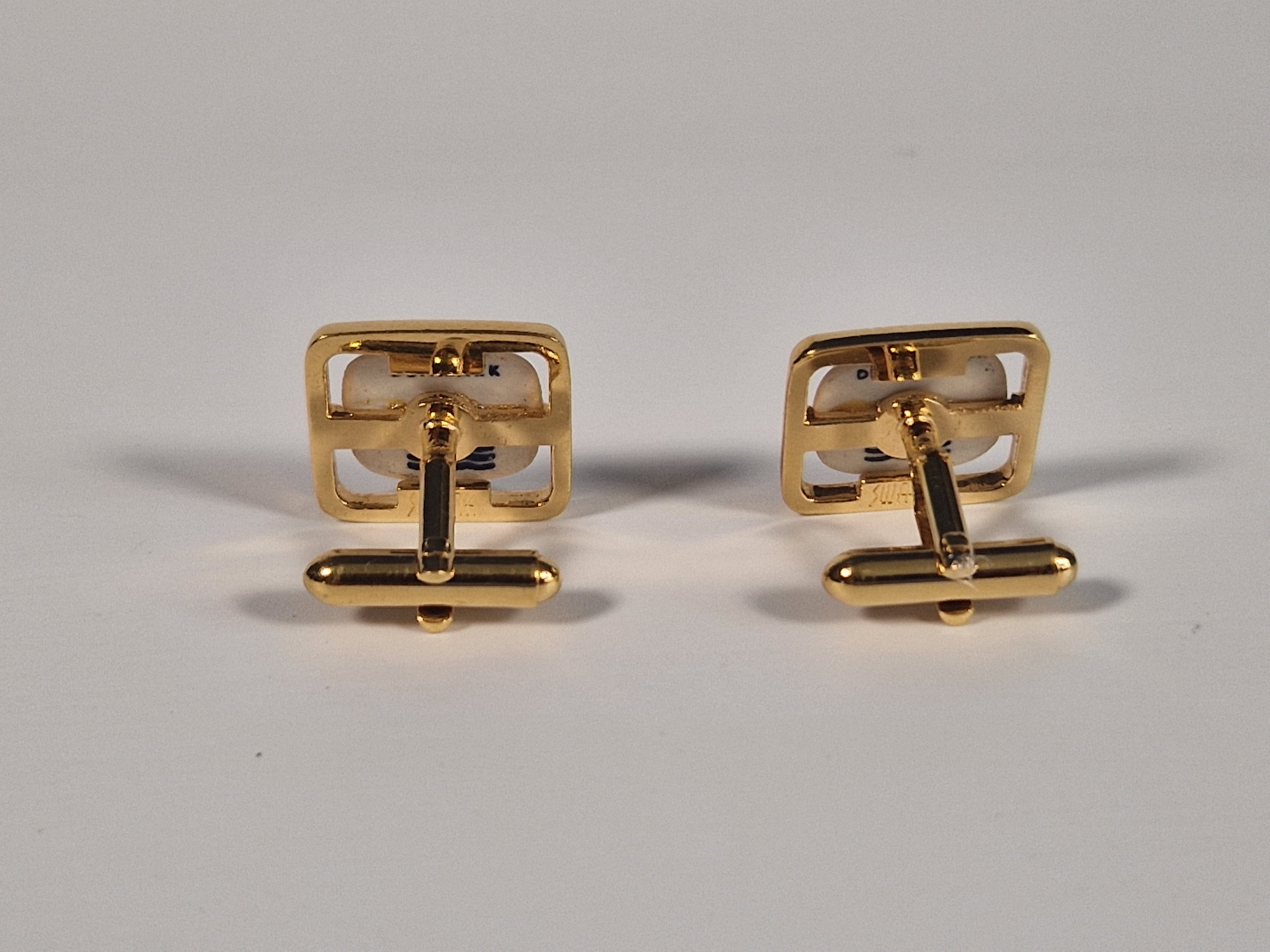 A pair of cufflinks from Royal Copenhagen x Swank
