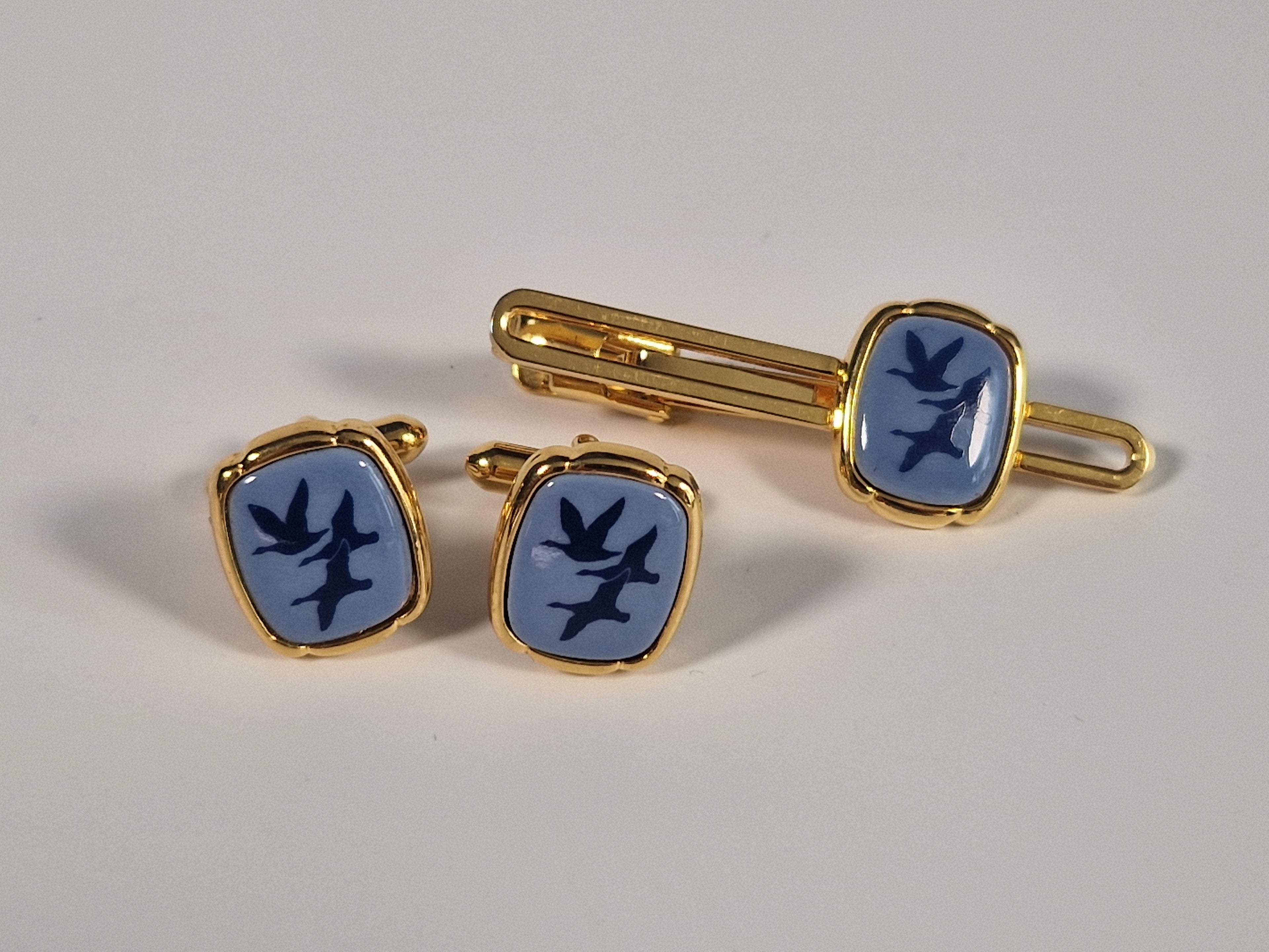 A pair of cufflinks and tiepin from Royal Copenhagen