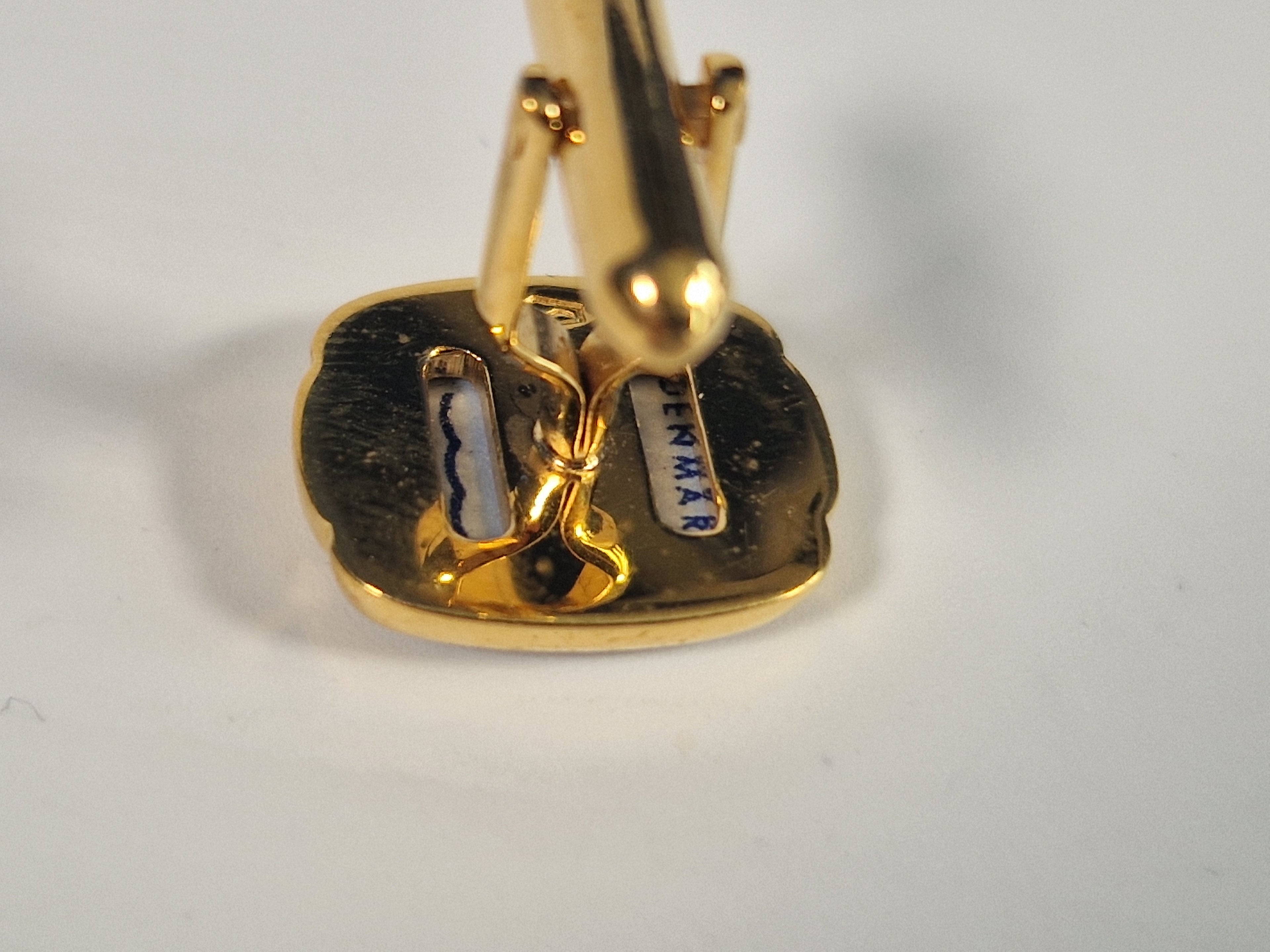 A pair of cufflinks and tiepin from Royal Copenhagen