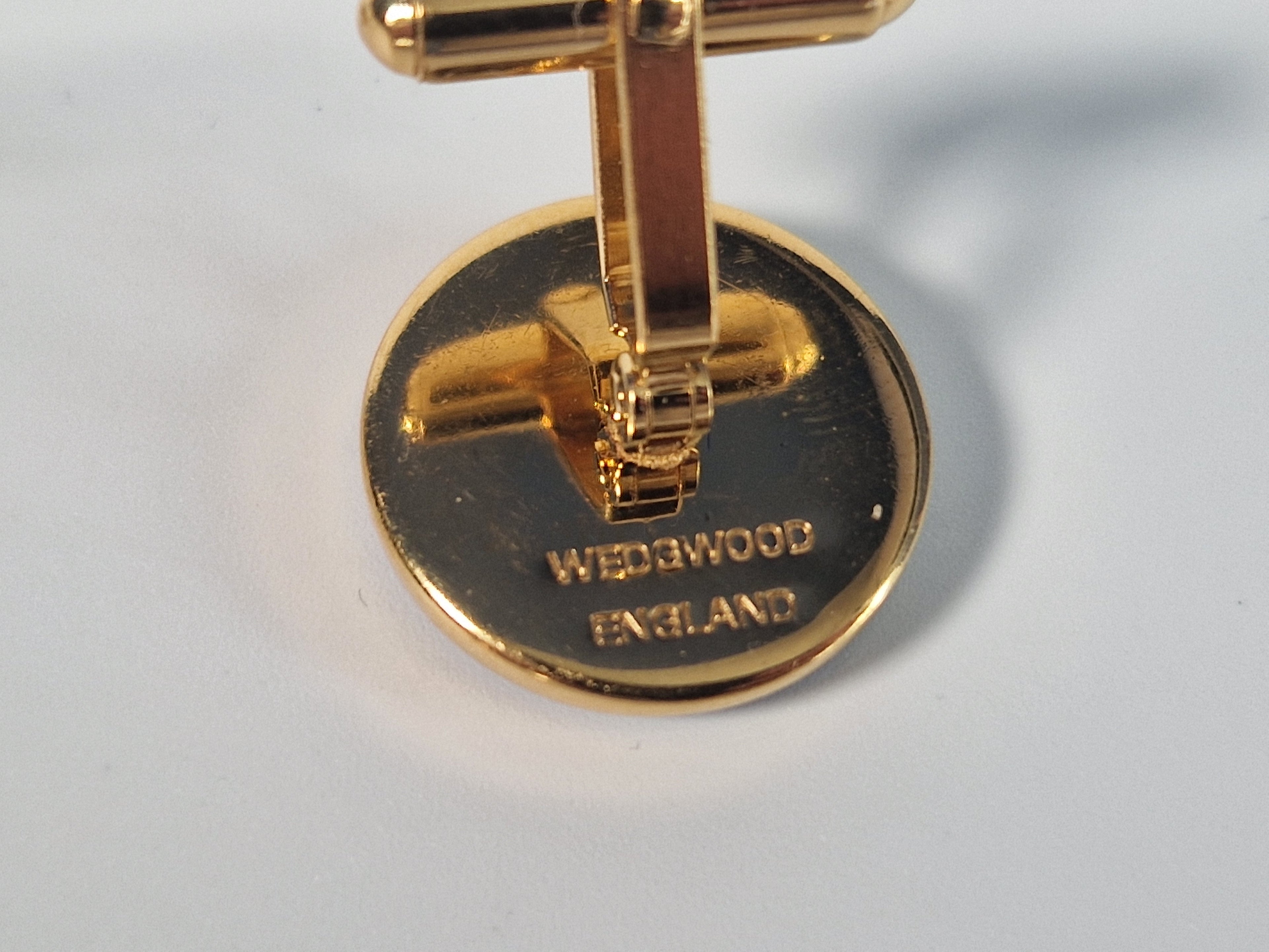 A pair of cufflinks from Wedgewood