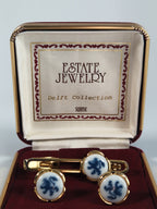 A pair of cufflinks and tiepin from Royal Copenhagen x Swank