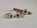 A pair of cufflinks and tiepin from Royal Copenhagen x Swank