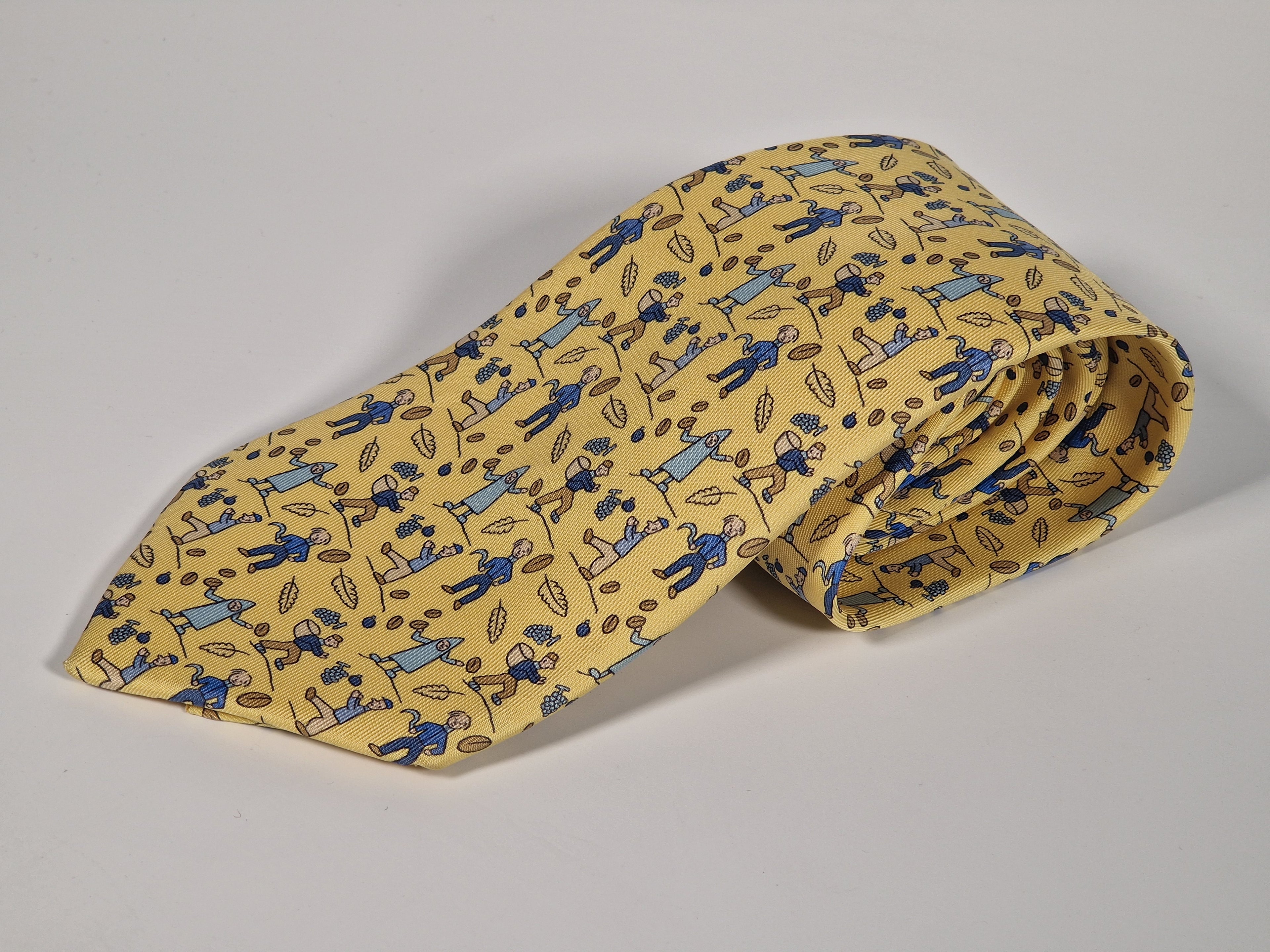 Hermès 7688 OA Tie "Les Vendanges"