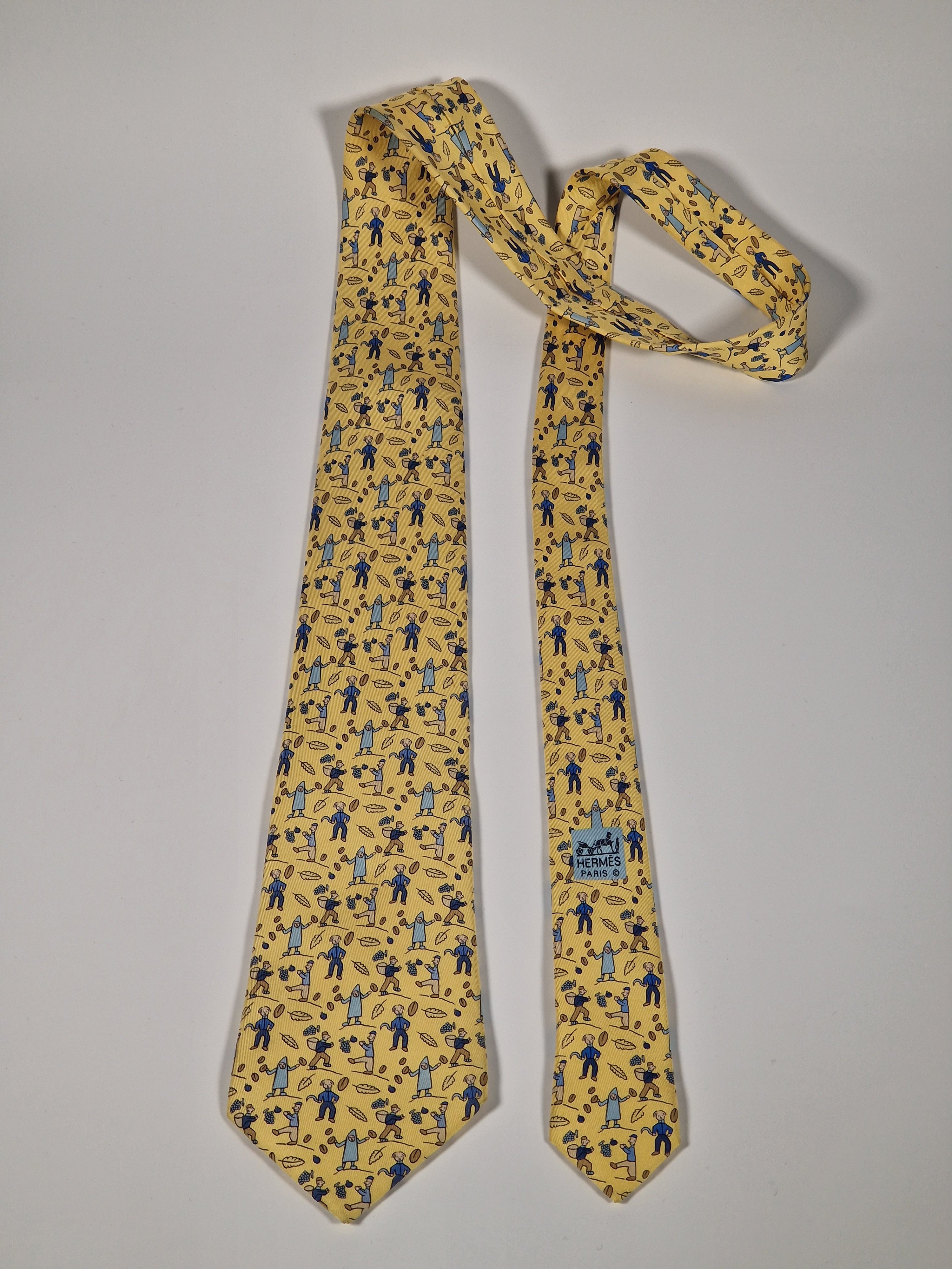 Hermès 7688 OA Tie "Les Vendanges"