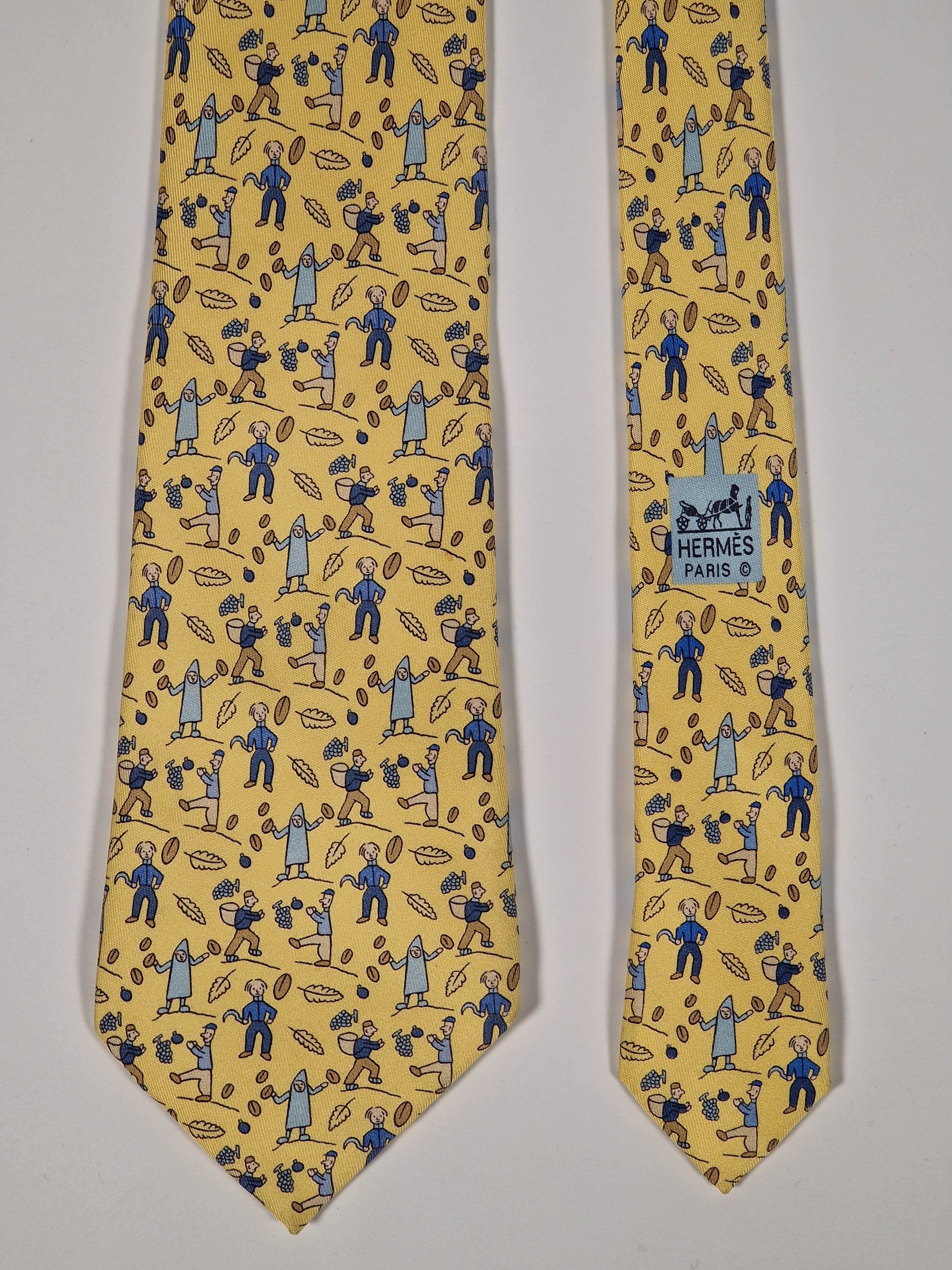 Hermès 7688 OA Tie "Les Vendanges"