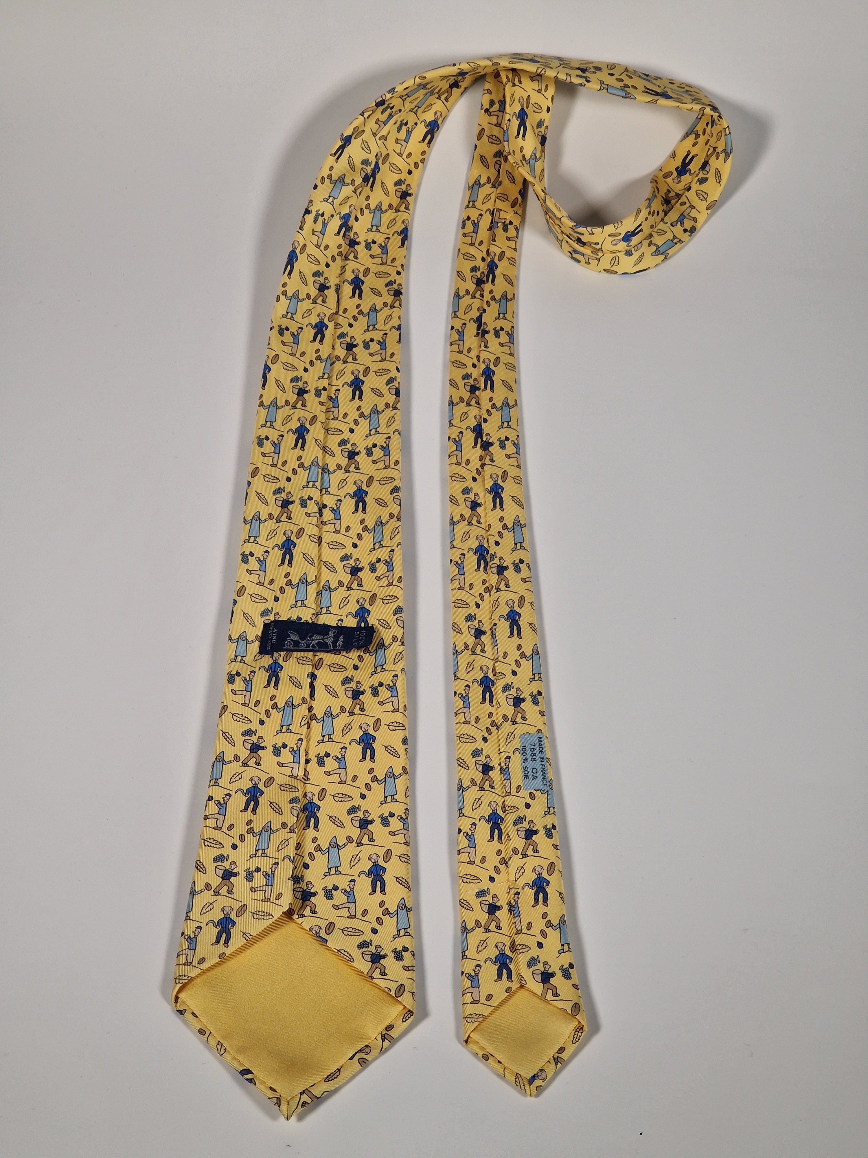 Hermès 7688 OA Tie "Les Vendanges"