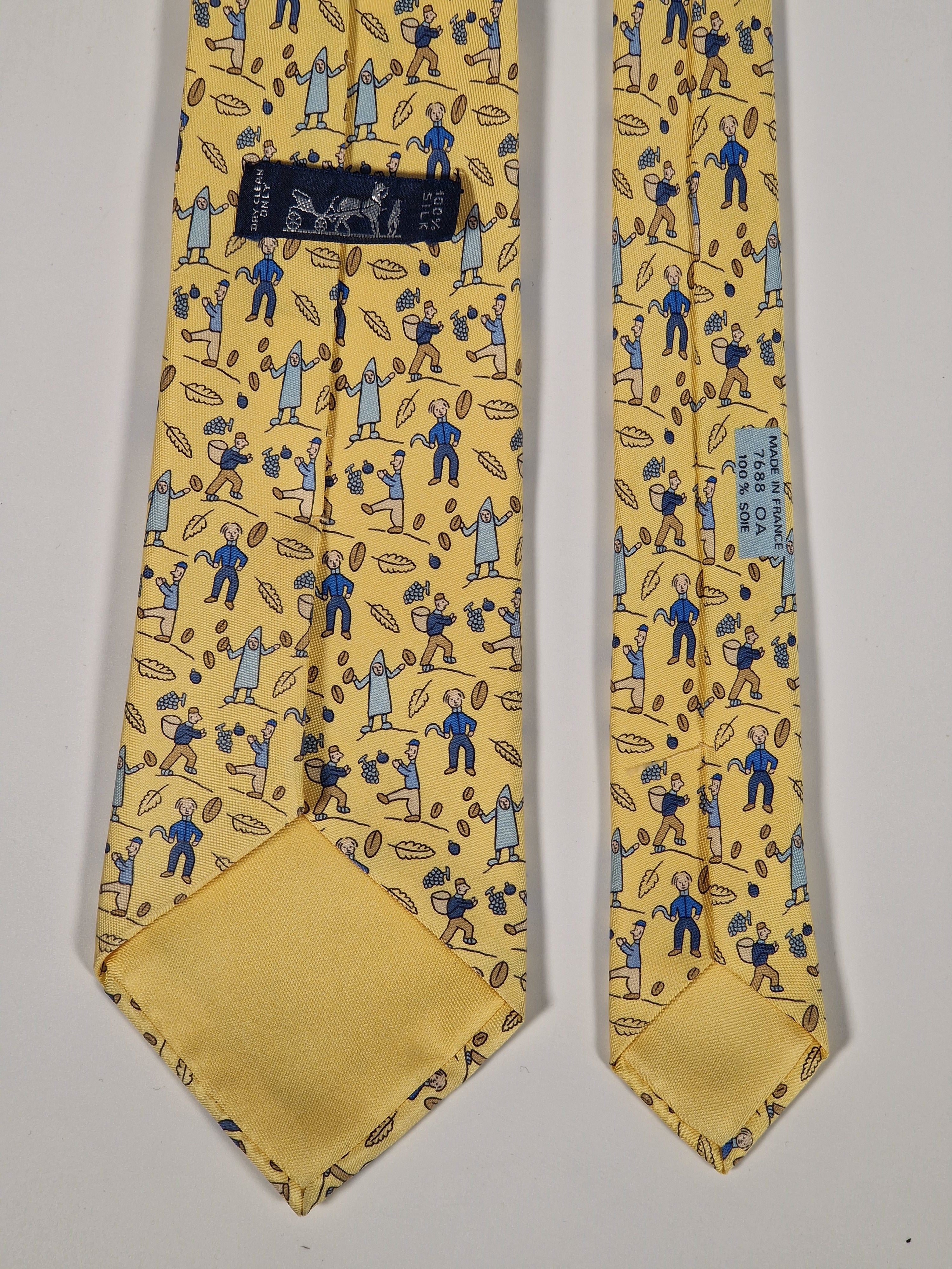 Hermès 7688 OA Tie "Les Vendanges"
