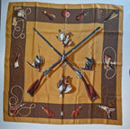 Vintage Hermés Scarf "Les fusils", by Henri de Linarès