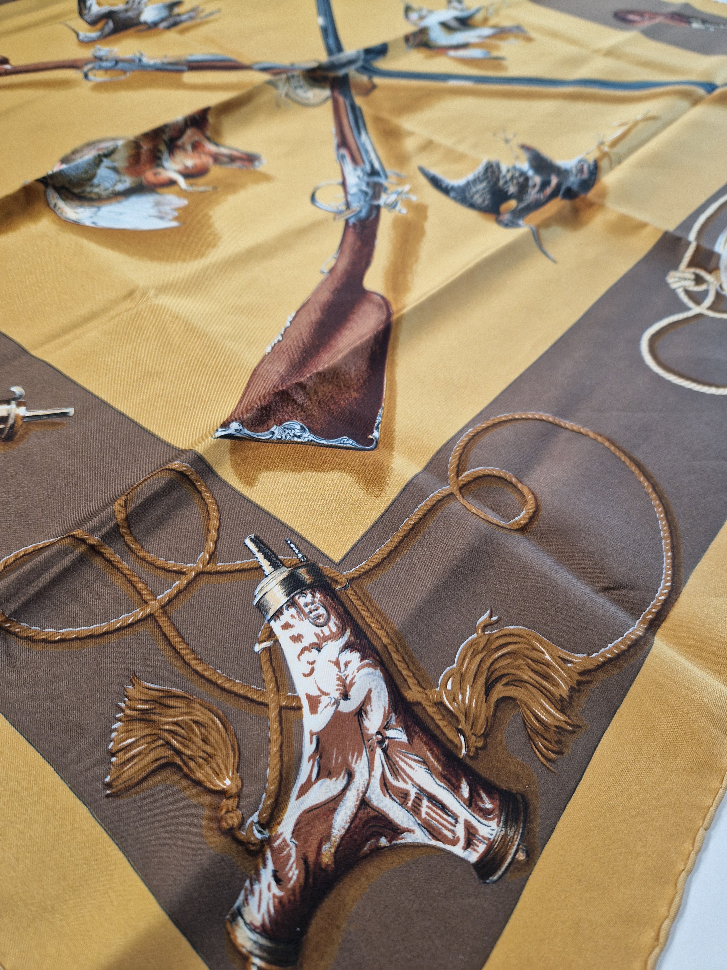 Vintage Hermés Scarf "Les fusils", by Henri de Linarès
