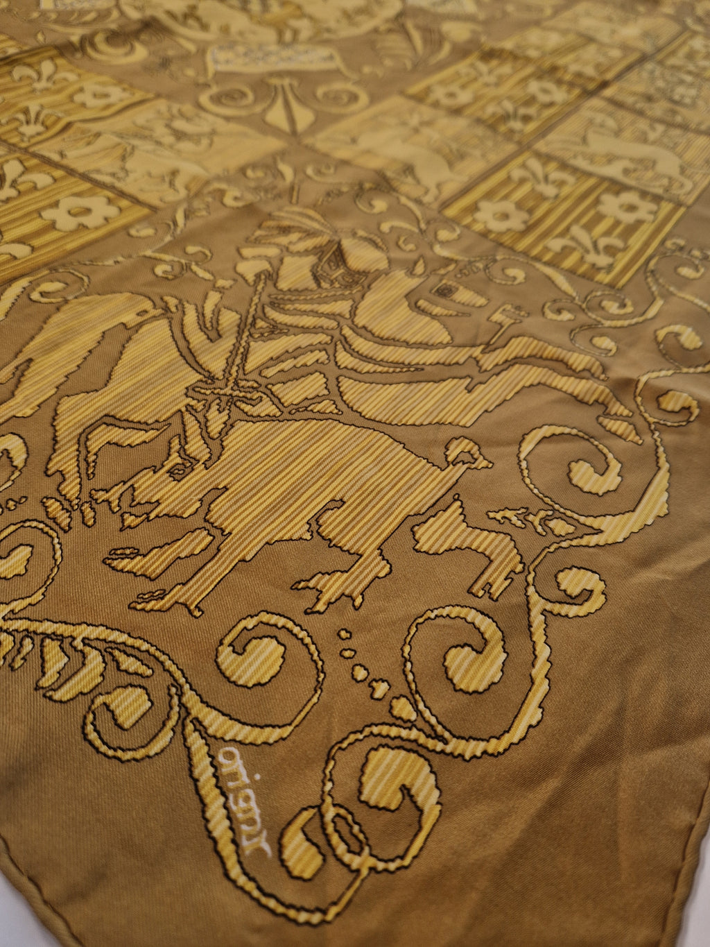 Vintage Hermés Scarf "Hourvari", by Henri d’Origny