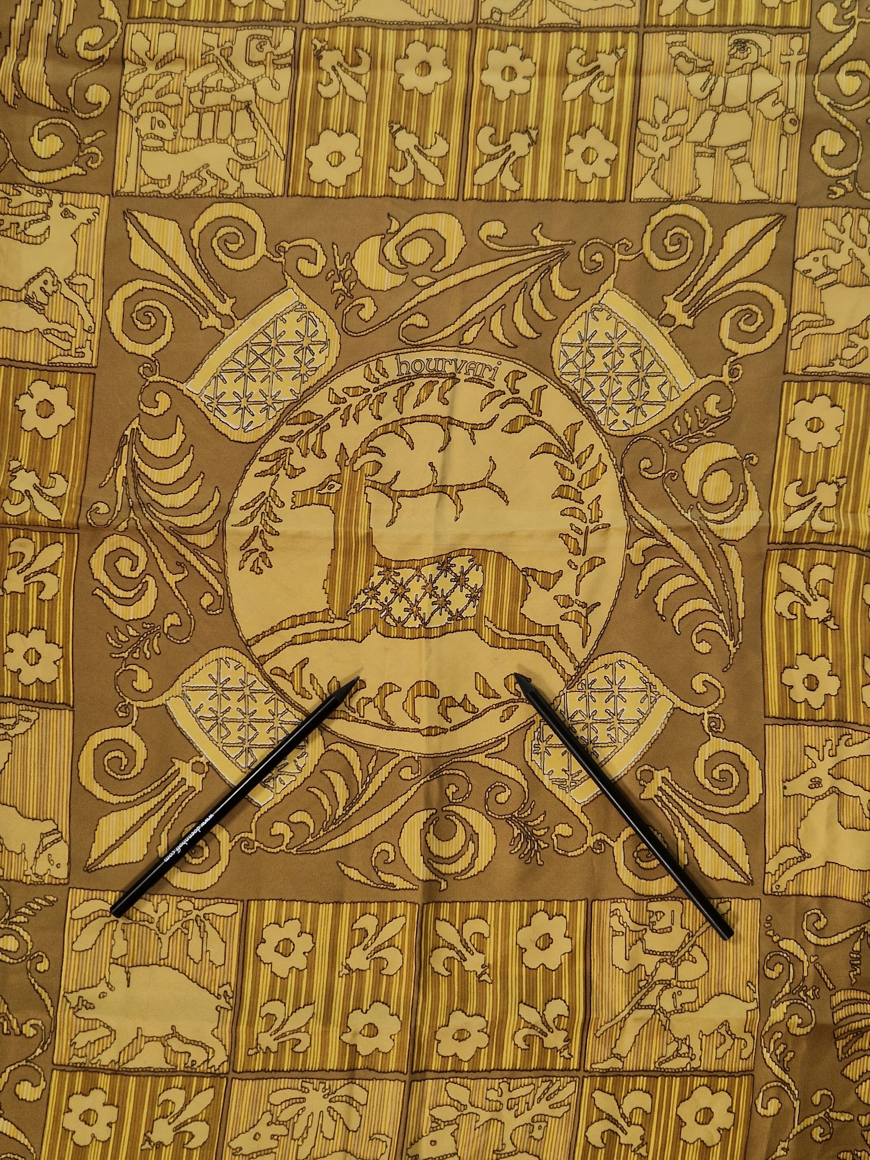 Vintage Hermés Scarf "Hourvari", by Henri d’Origny