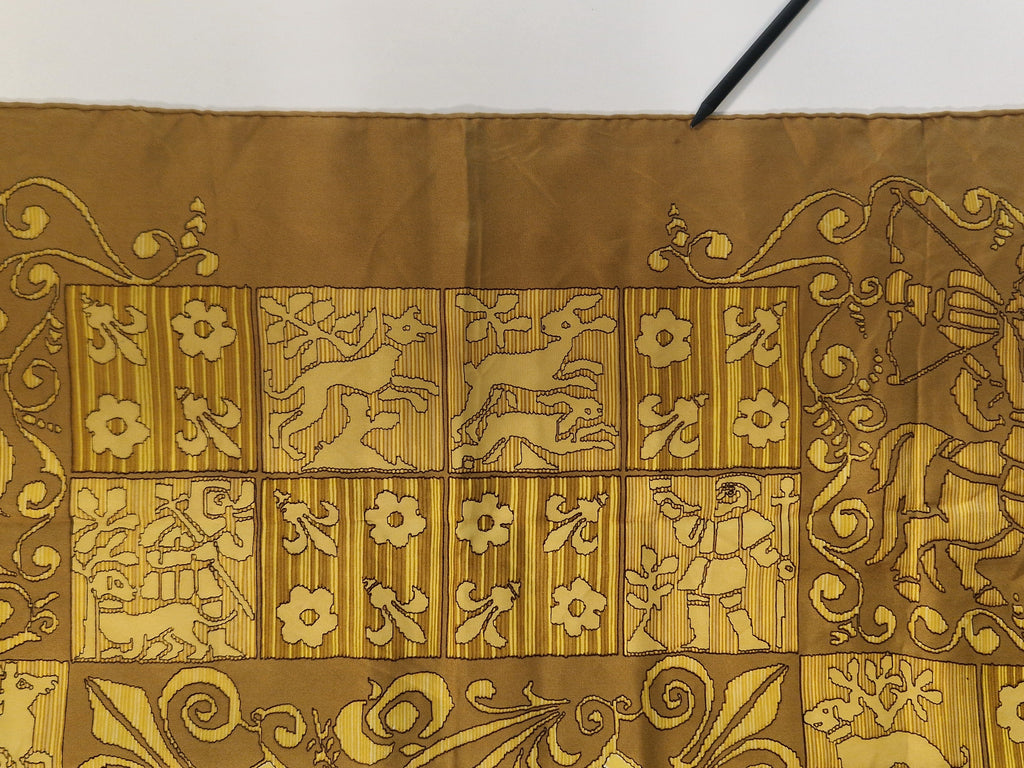 Vintage Hermés Scarf "Hourvari", by Henri d’Origny
