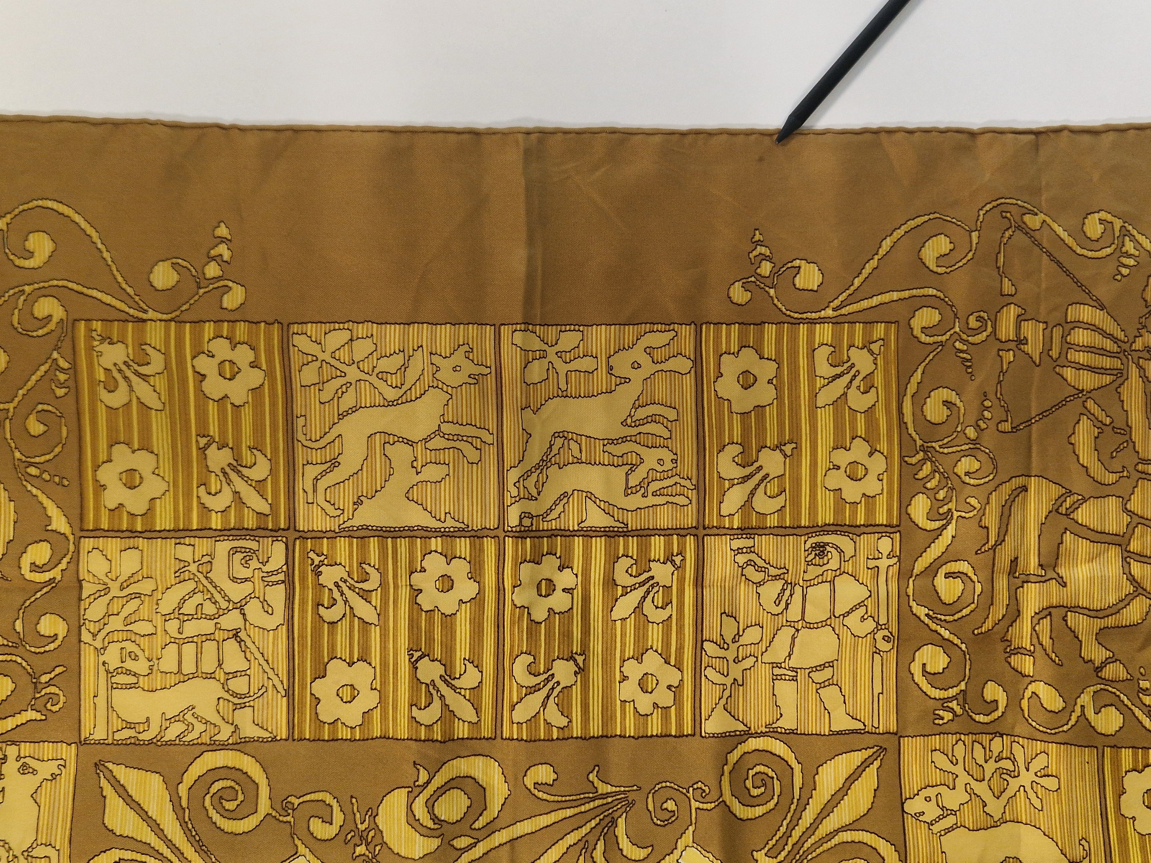 Vintage Hermés Scarf "Hourvari", by Henri d’Origny